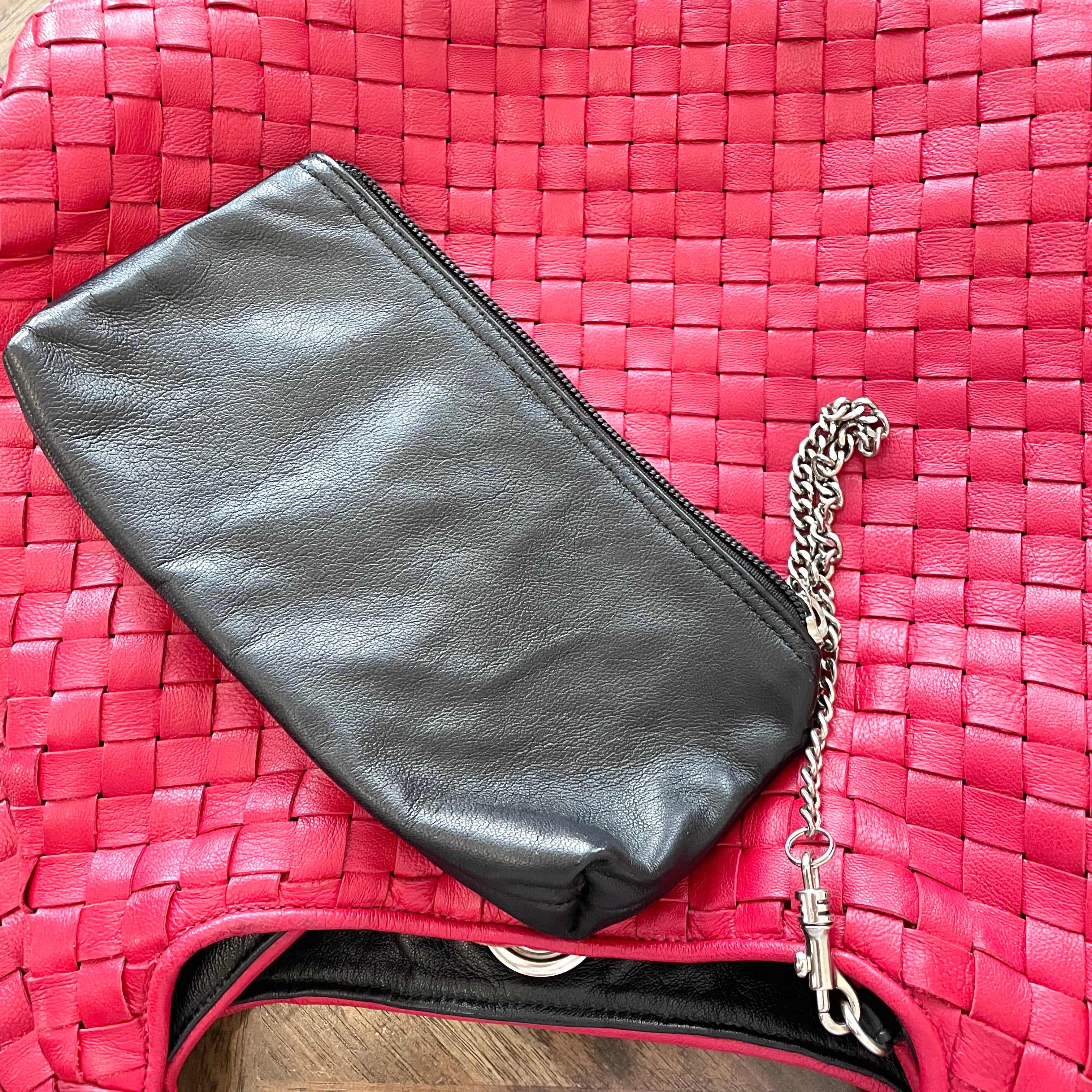 Leather Weave Shoulder Bag