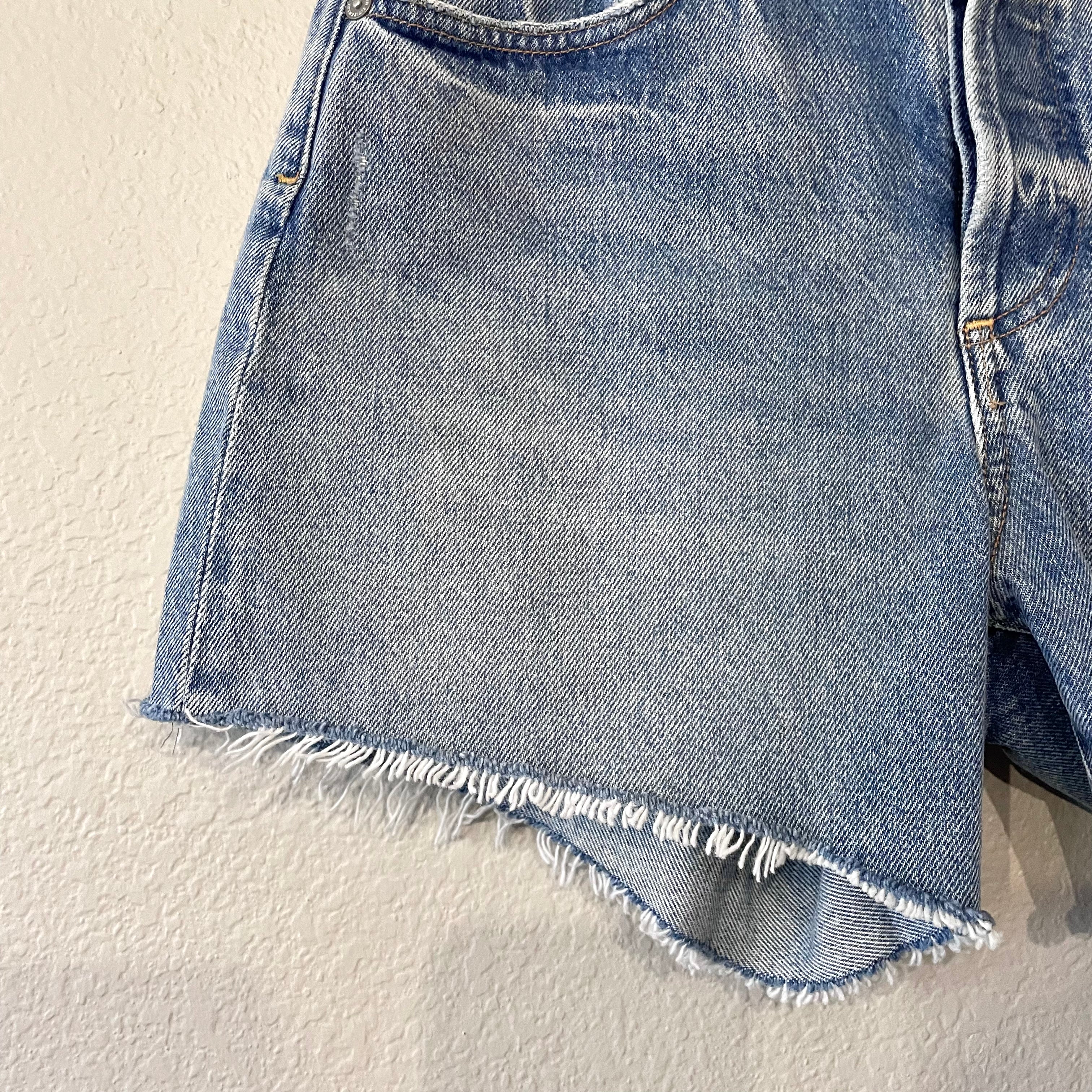 Button Fly Jean Shorts