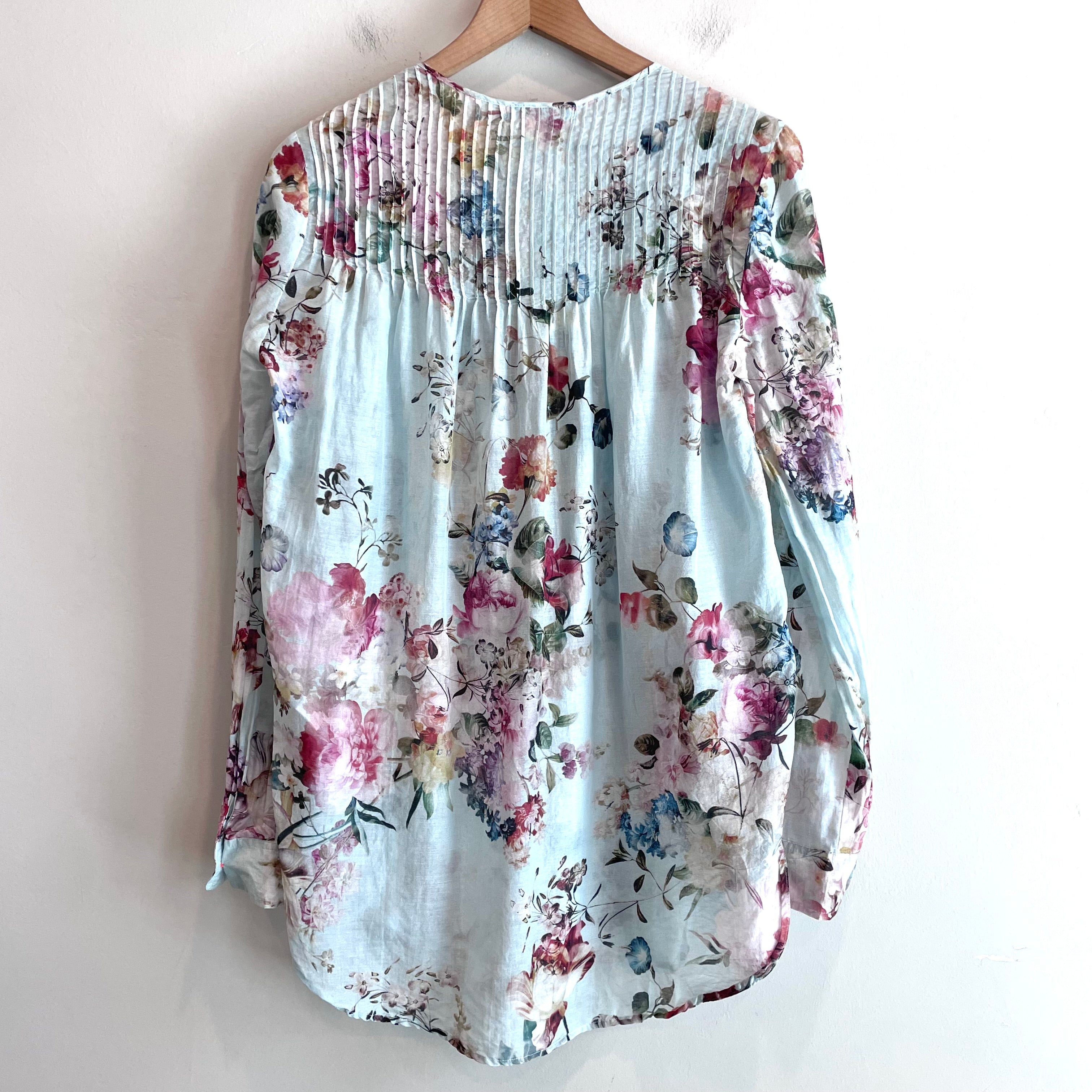 Floral Pleated Lightweight Top