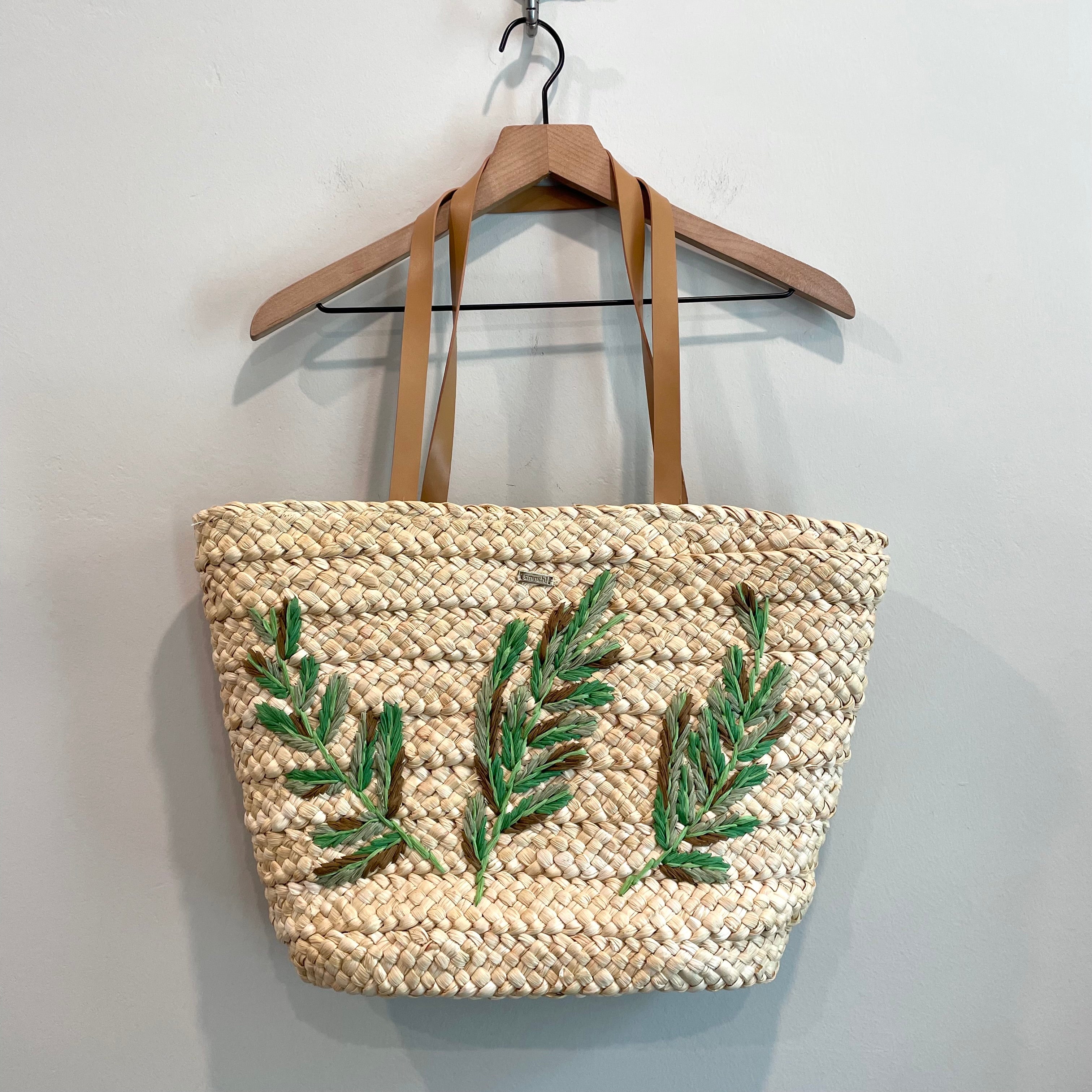 Leaf Straw Tote Bag