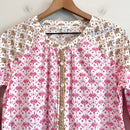 Geometric Button Down Top-3