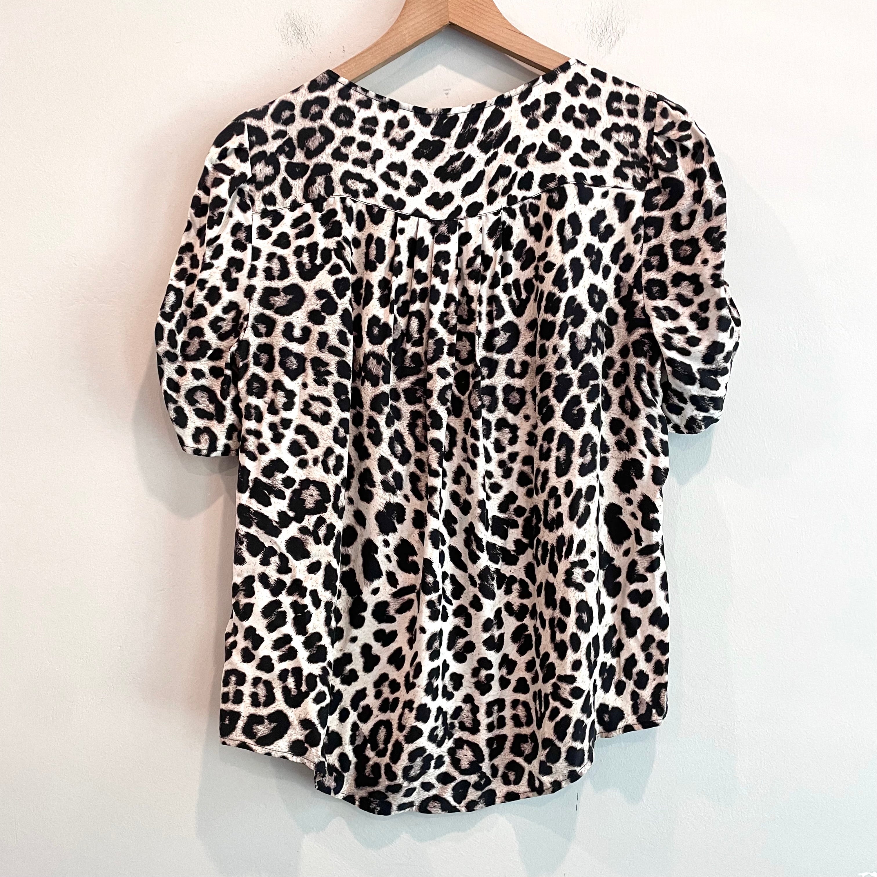 Leopard Silk Top