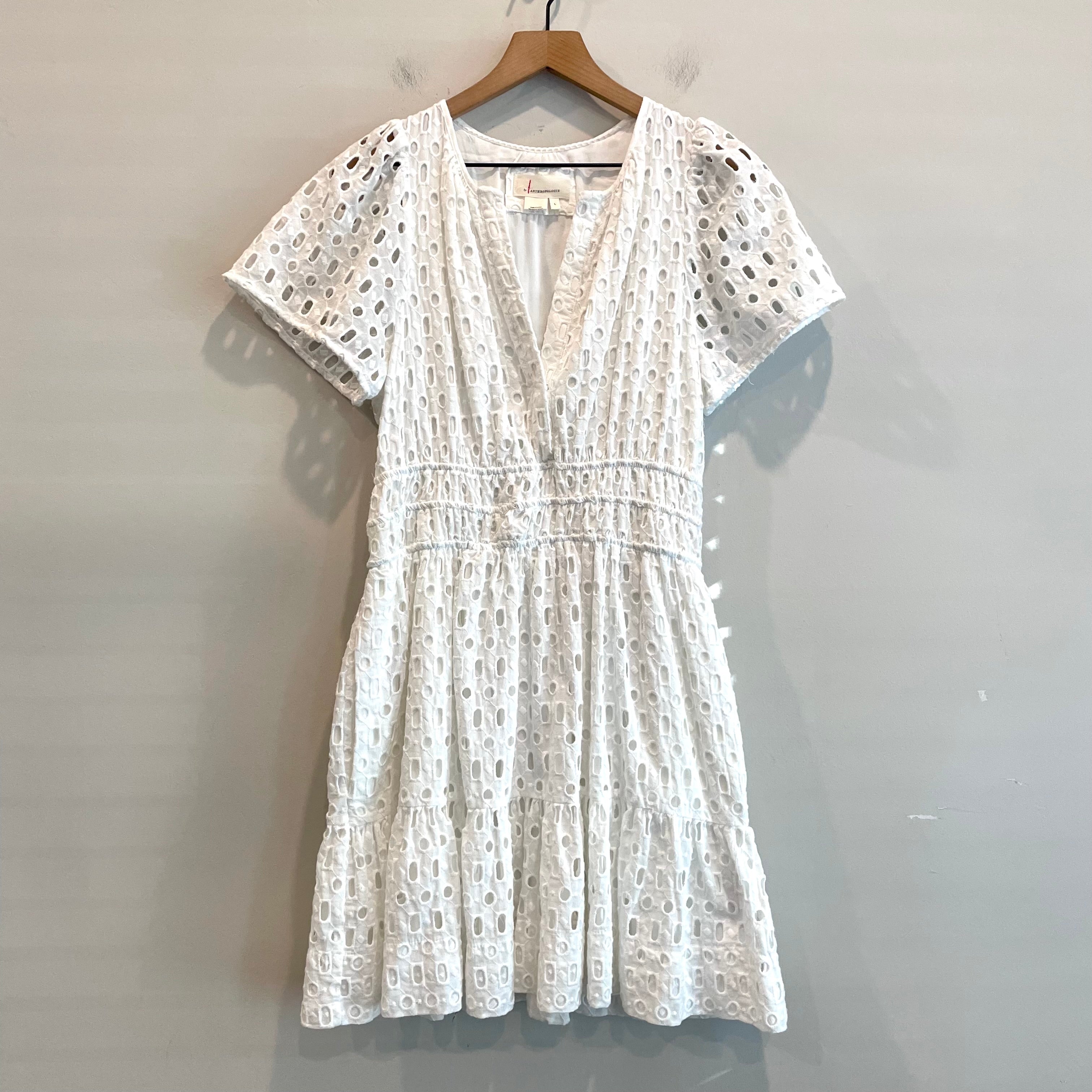 Short Sleeve Eyelet Dress