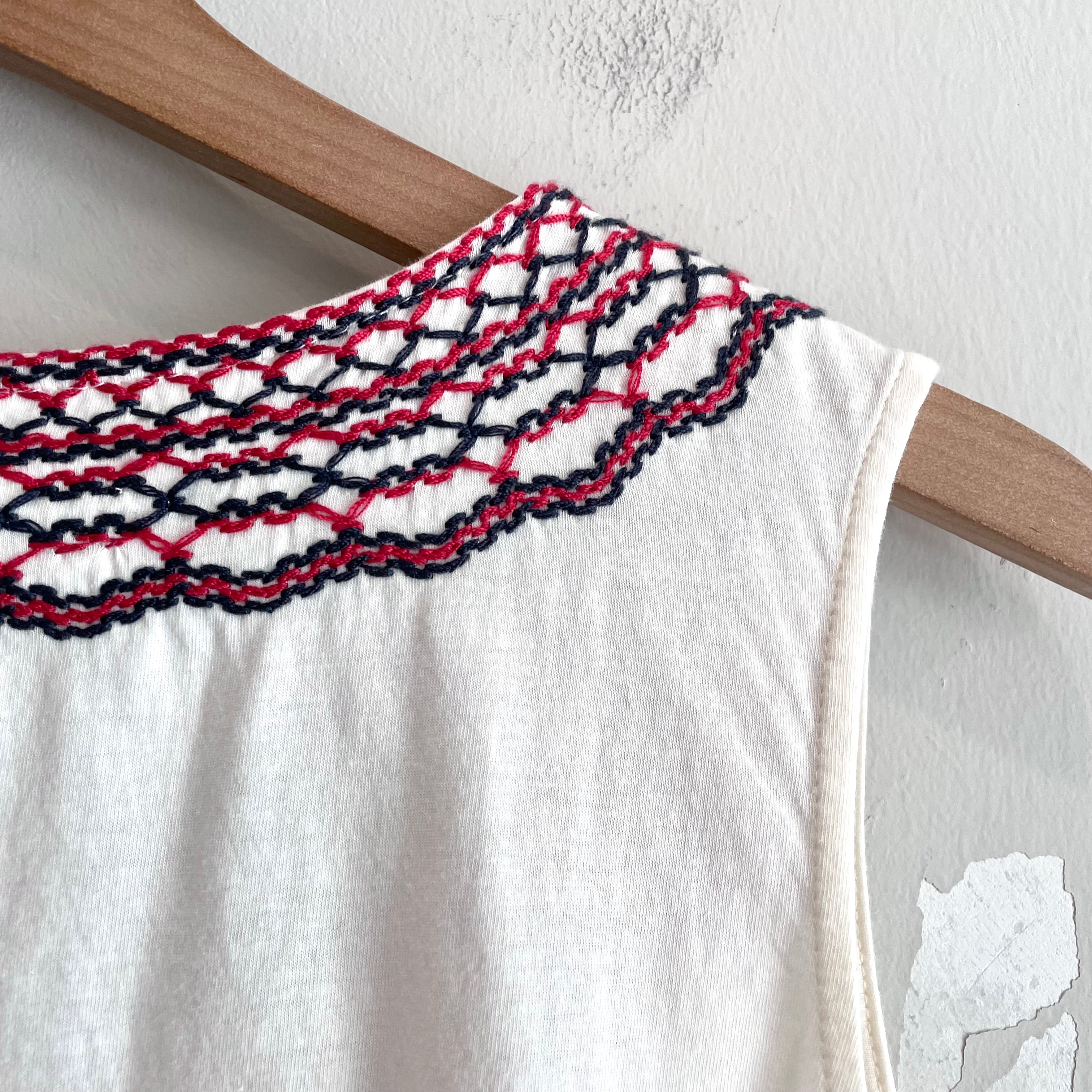 Embroidered Smocked Top