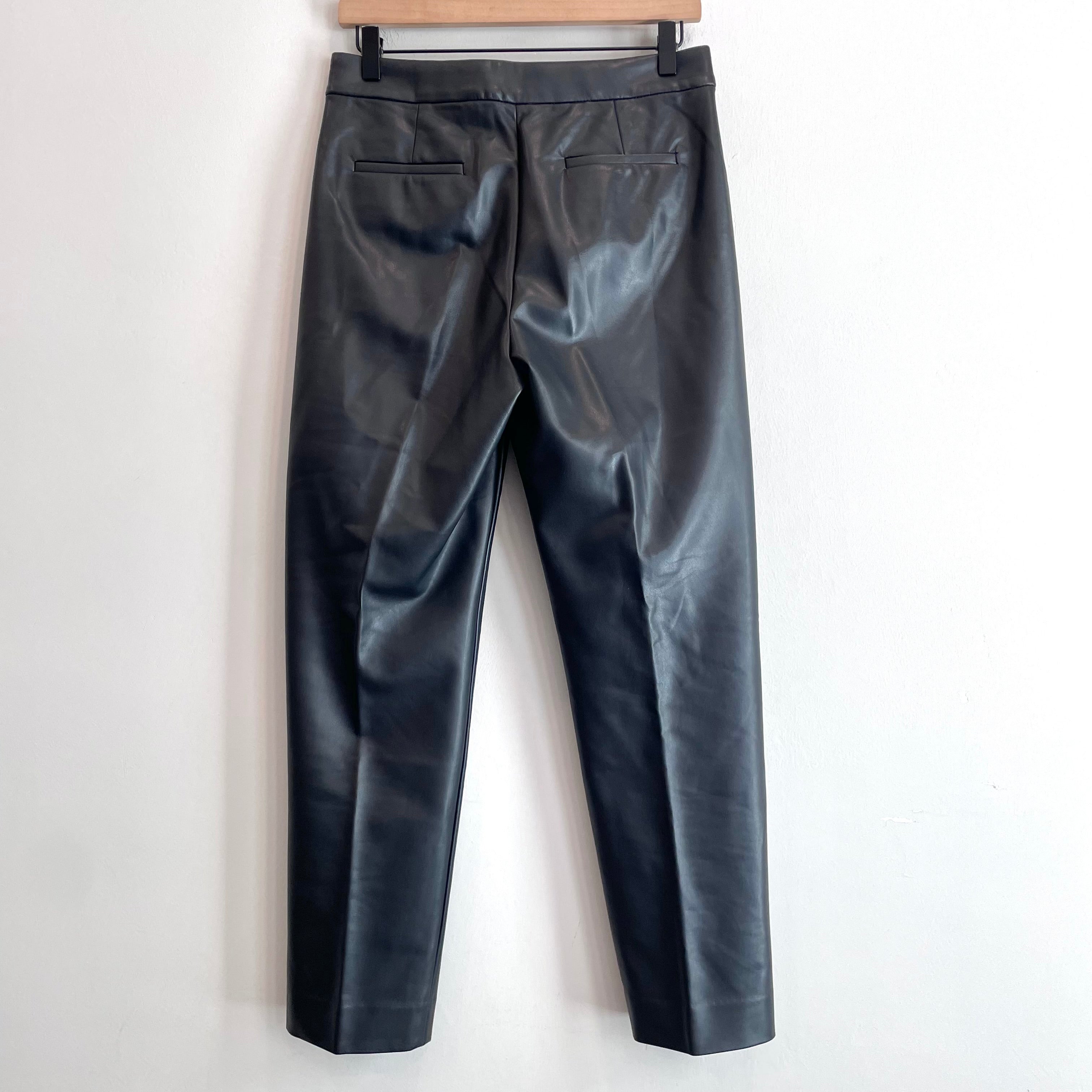 Faux Leather Straight Leg Pants