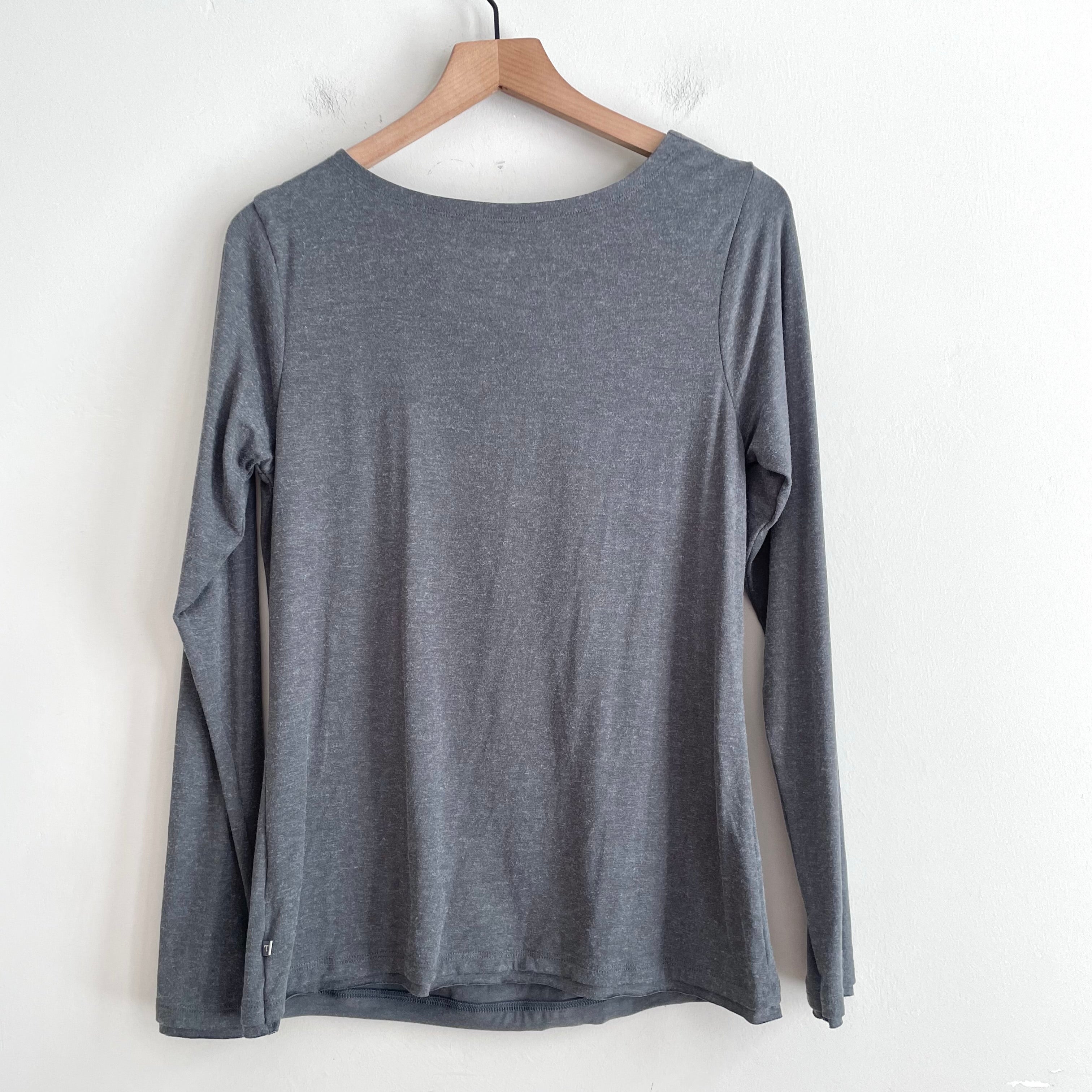 Draped Neck Long Sleeve Top