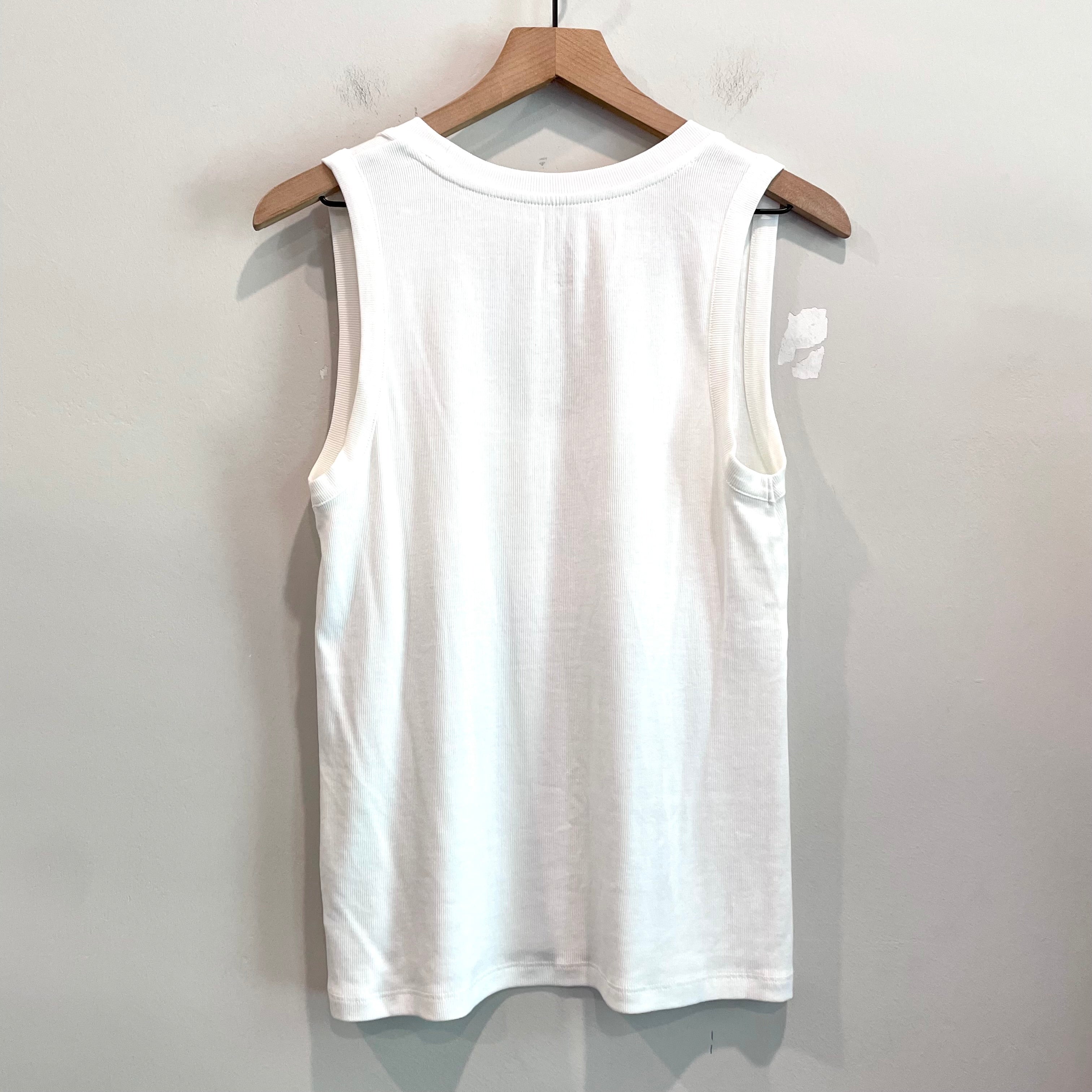 Ribbed Scoop U Neck Tank Top