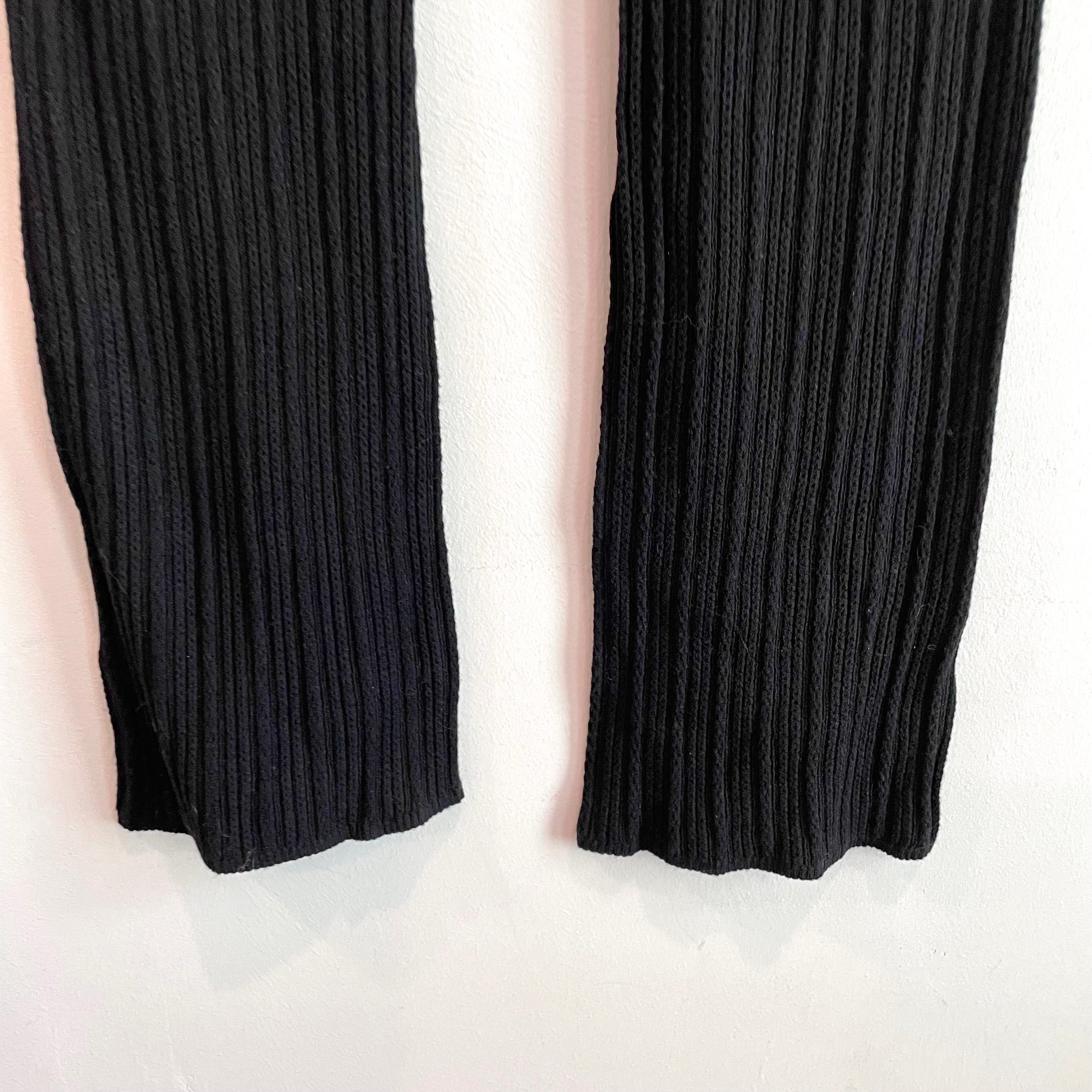 Pointelle Ribbed Knit Pants