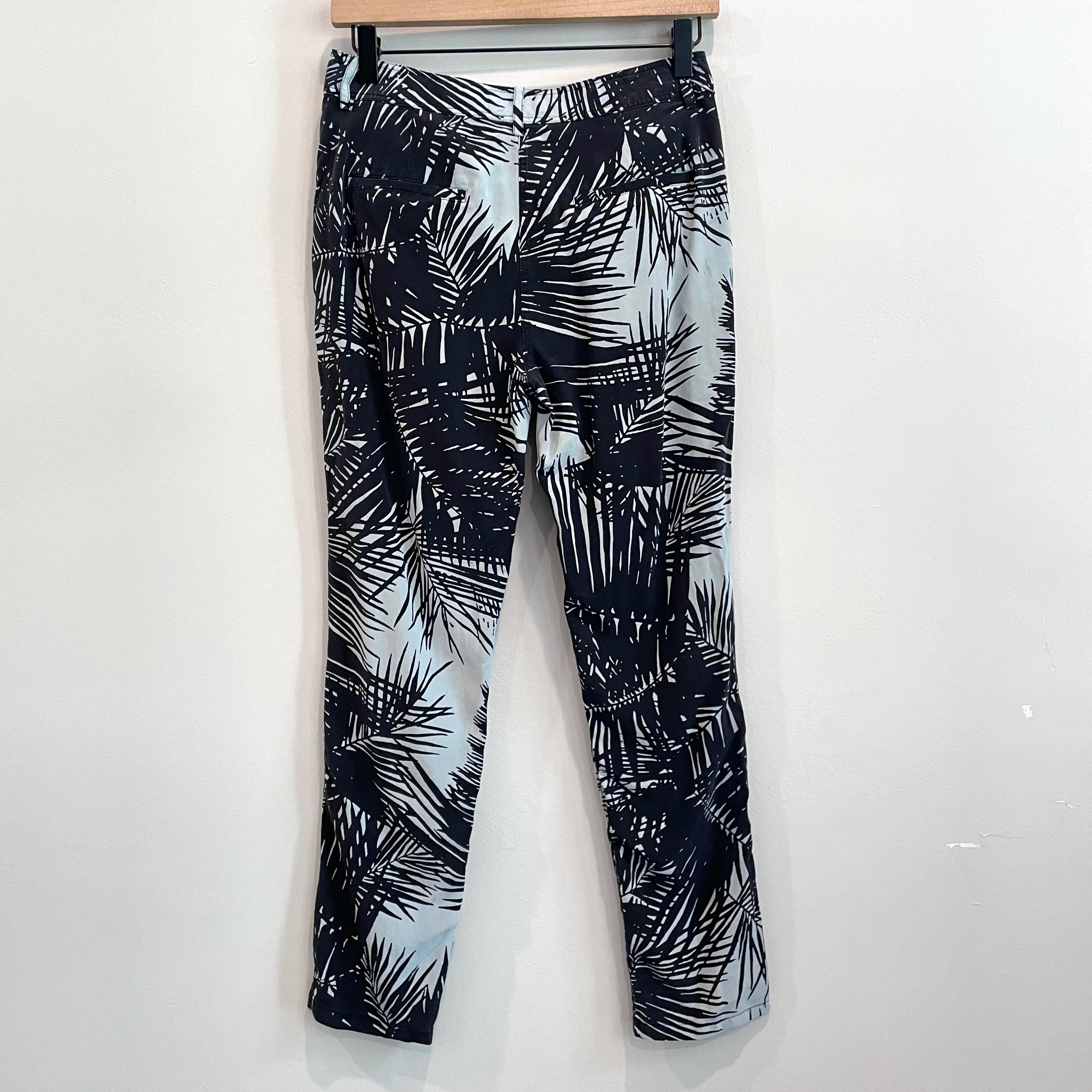 Palm Leaf Silk Crop Pants