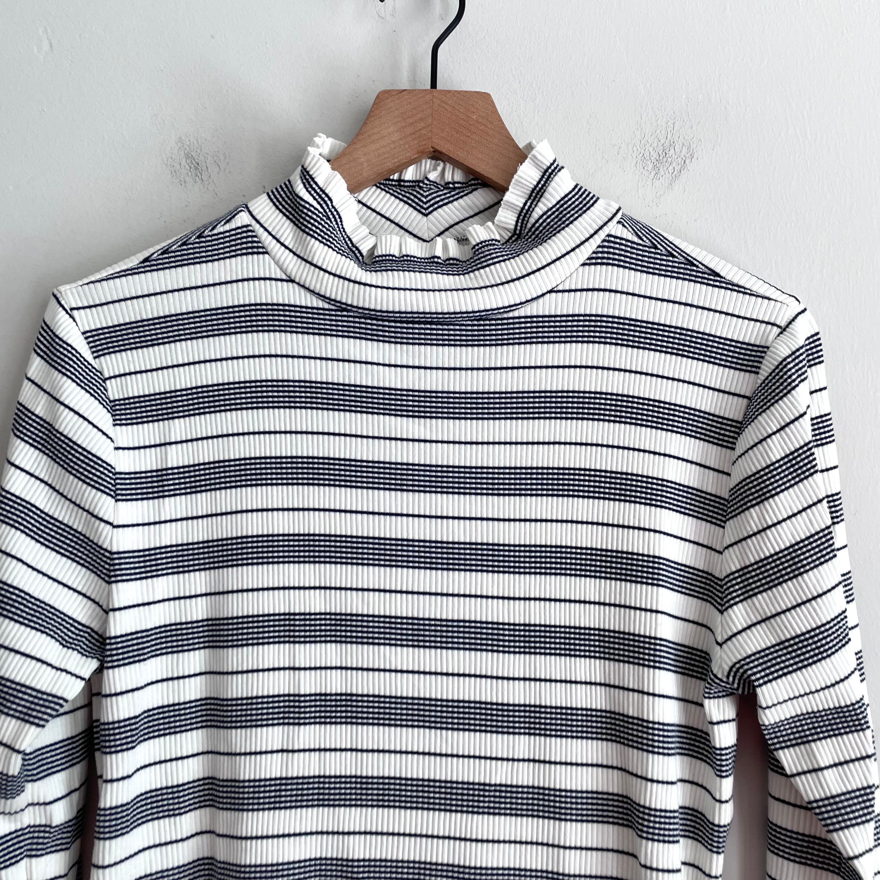 Striped Ribbed Long Sleeve Top