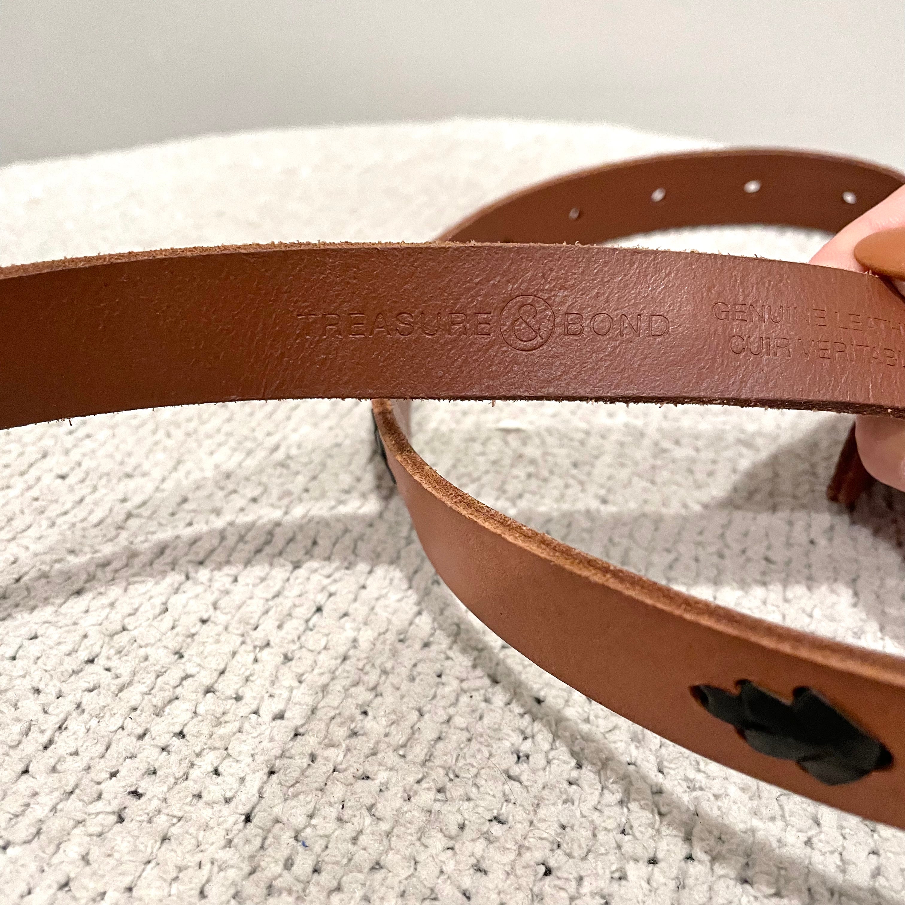 Leaf Leather Belt