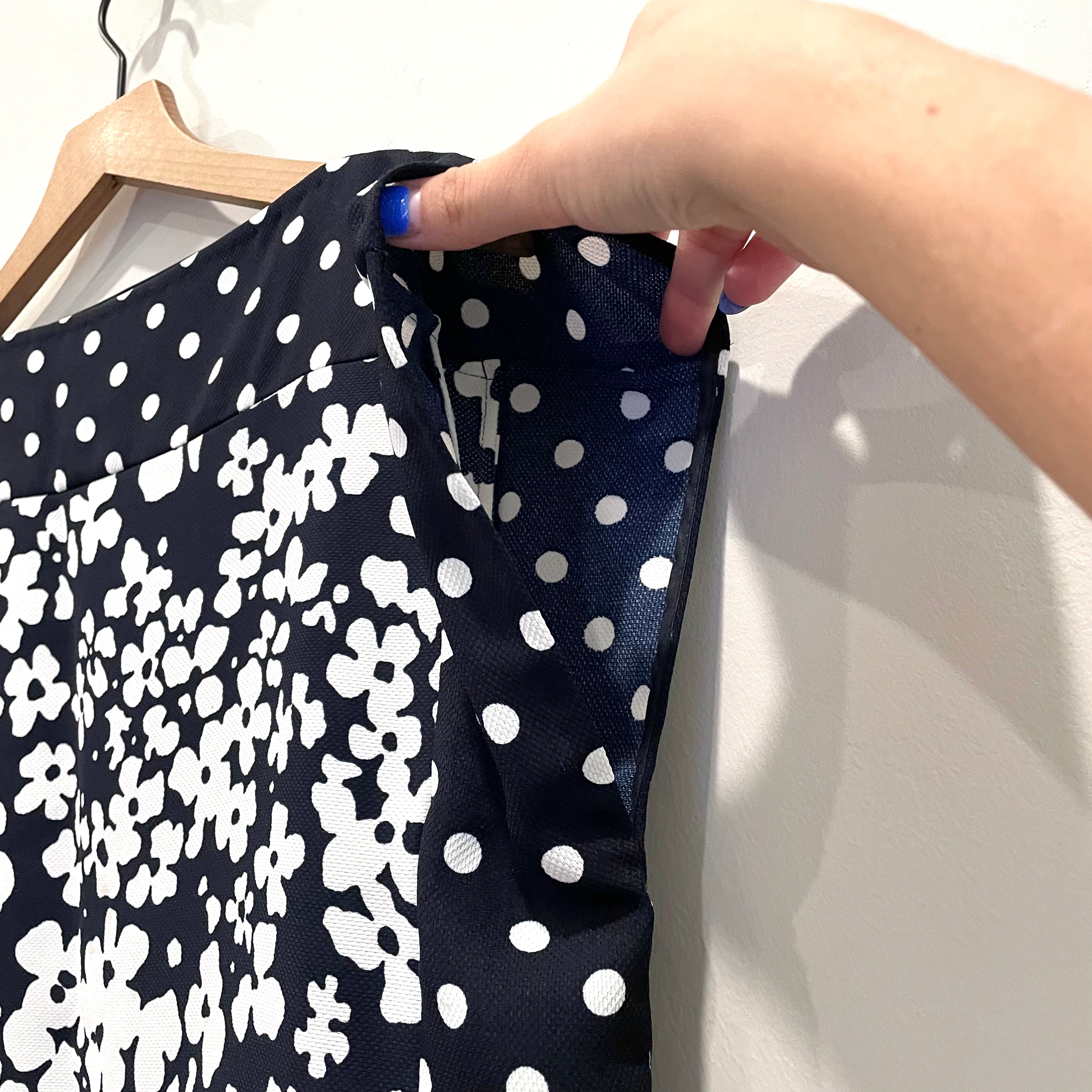 Polka Dot Floral Square Top