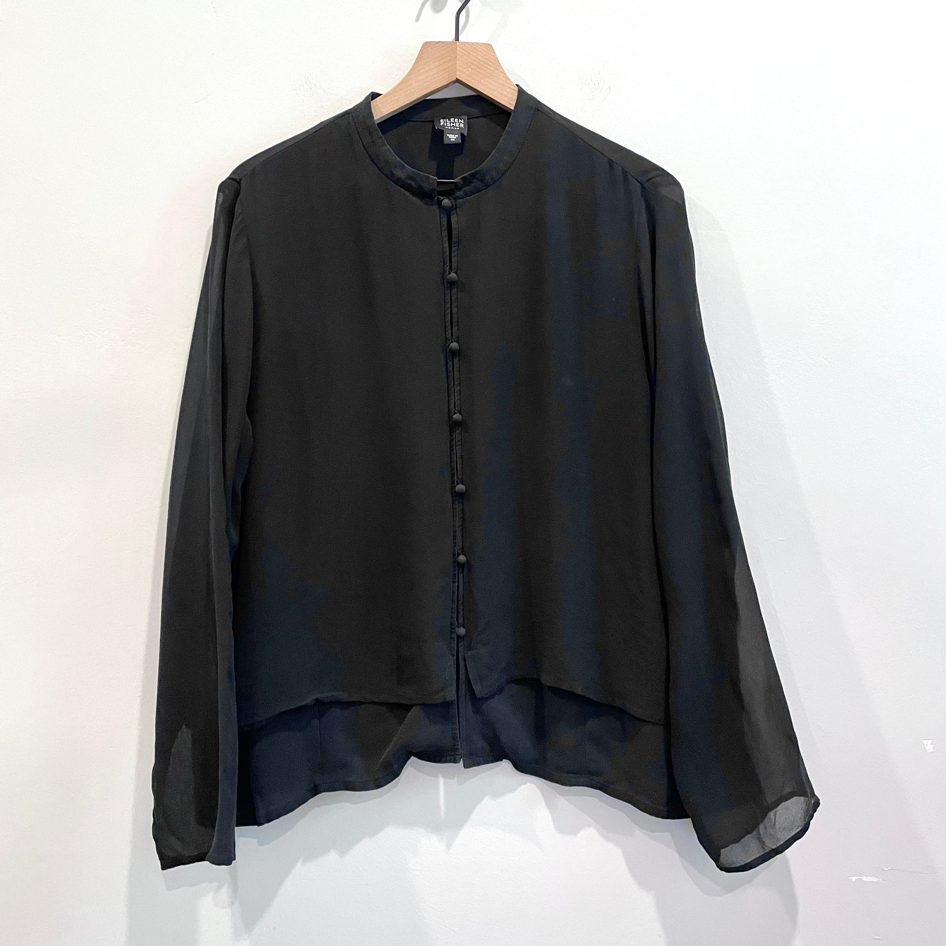 Silk Button Front Cardigan Top