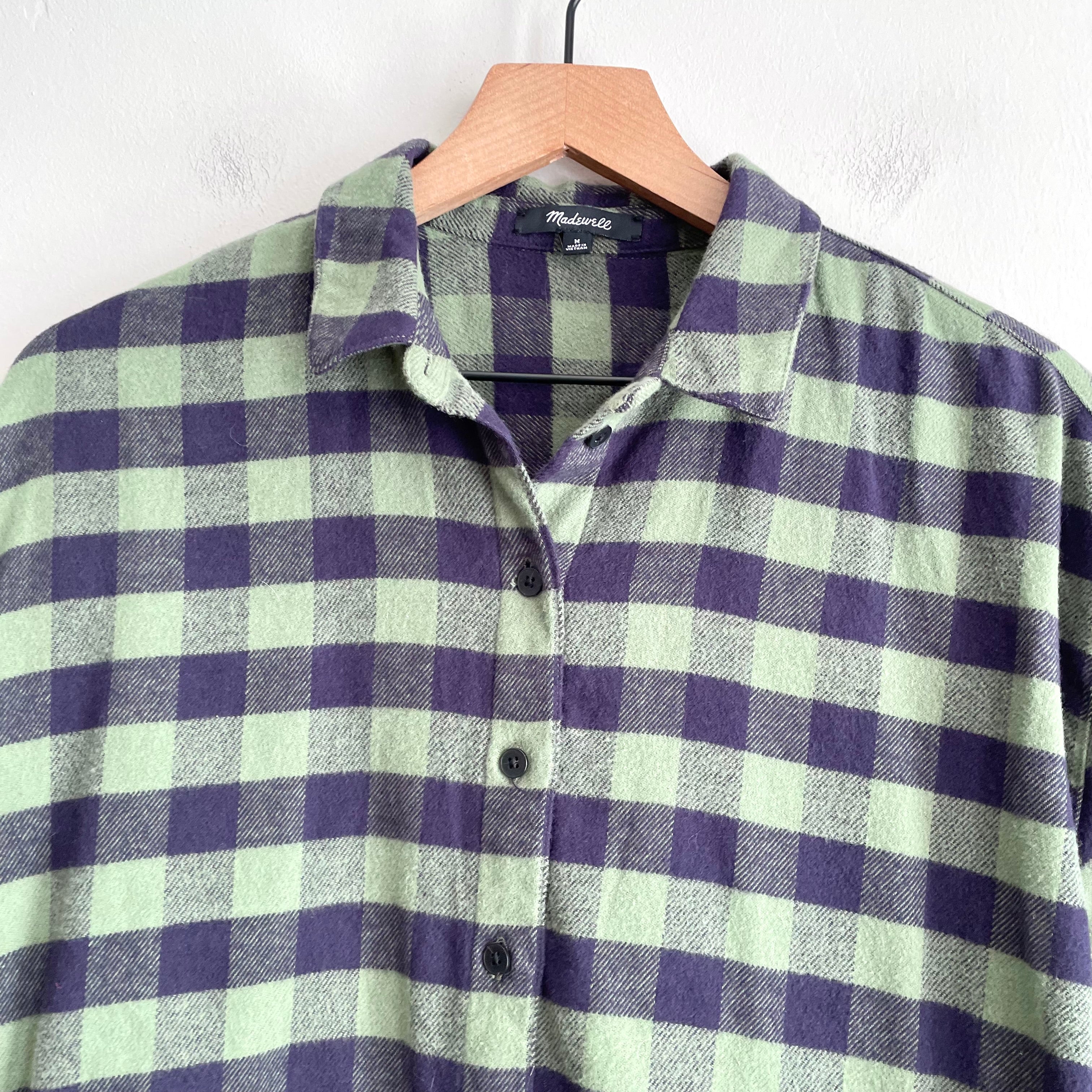 Buffalo Check Plaid Flannel Button Down Top