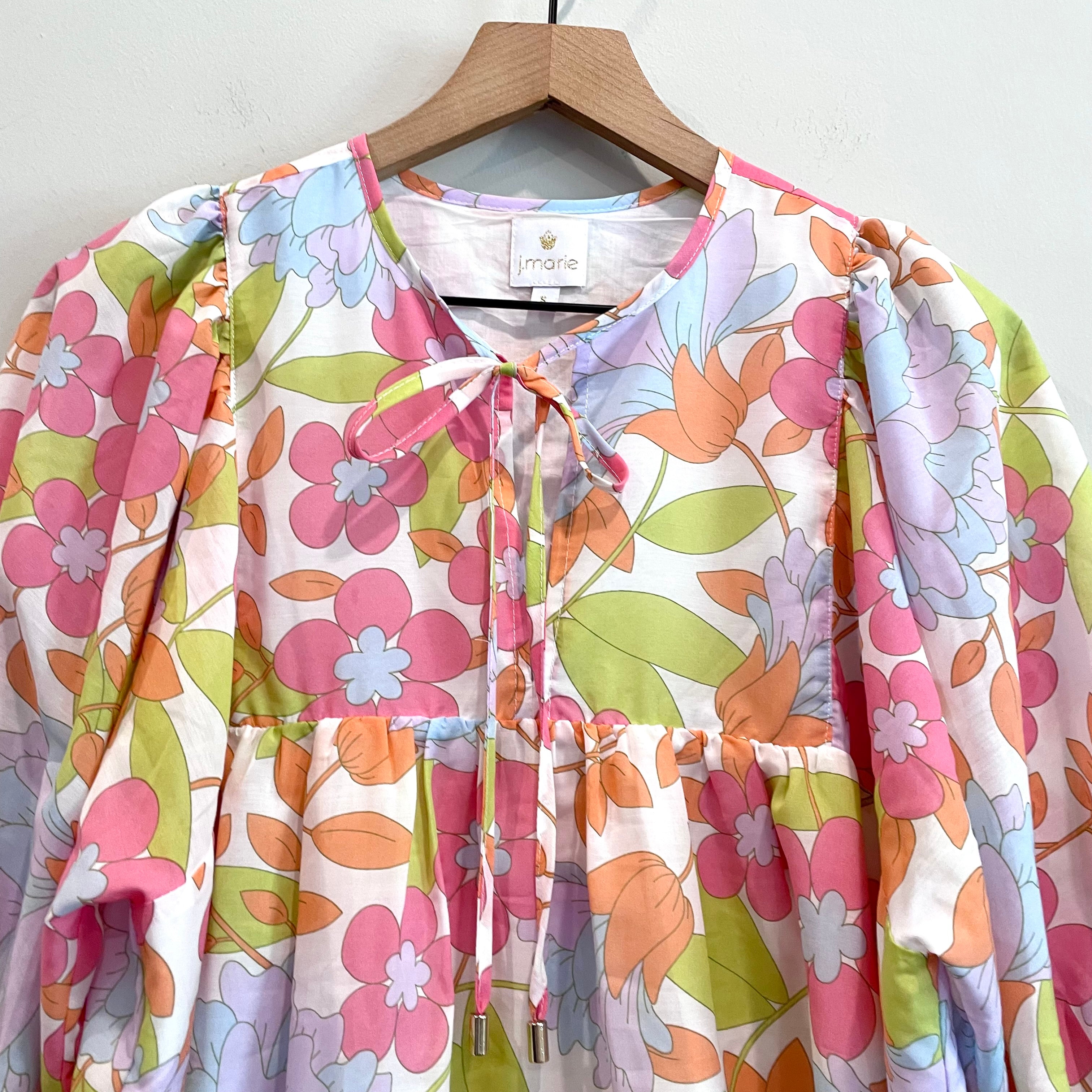 Floral Puff Sleeve Top