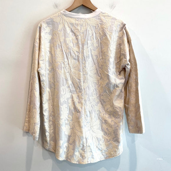 Embroidered Long Sleeve Tunic Top