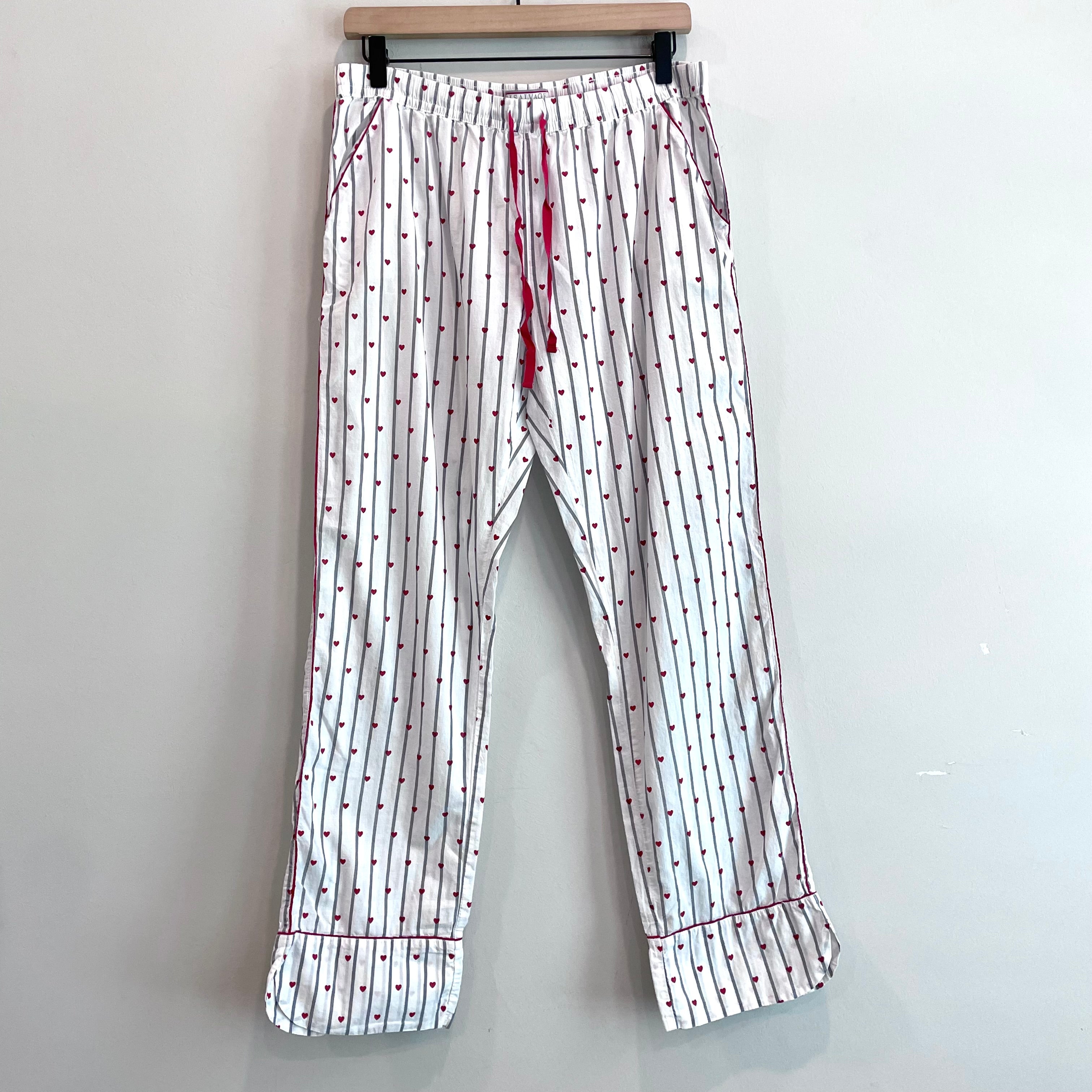 Heart Striped Pajama Pants