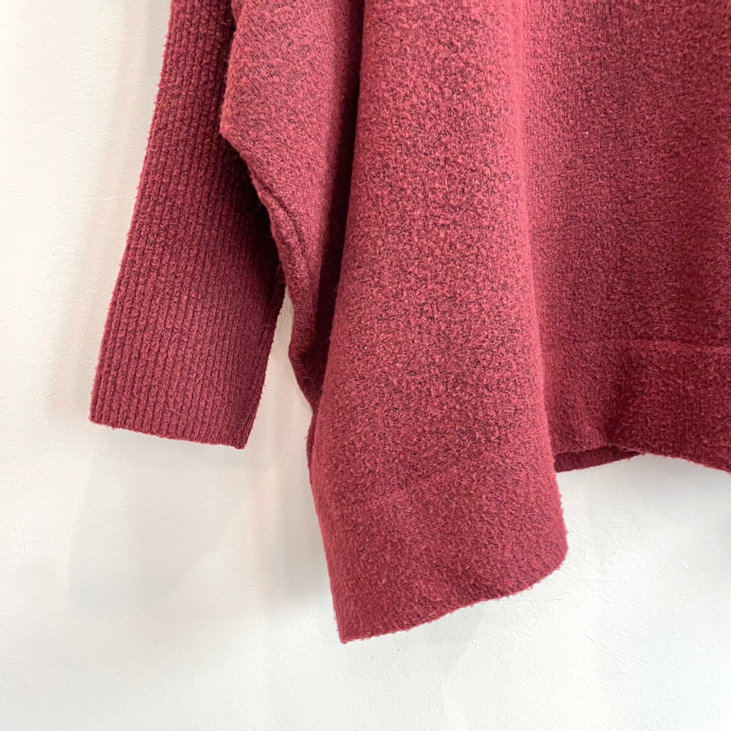 V-Neck Dolman Sleeve Oversized Sweater