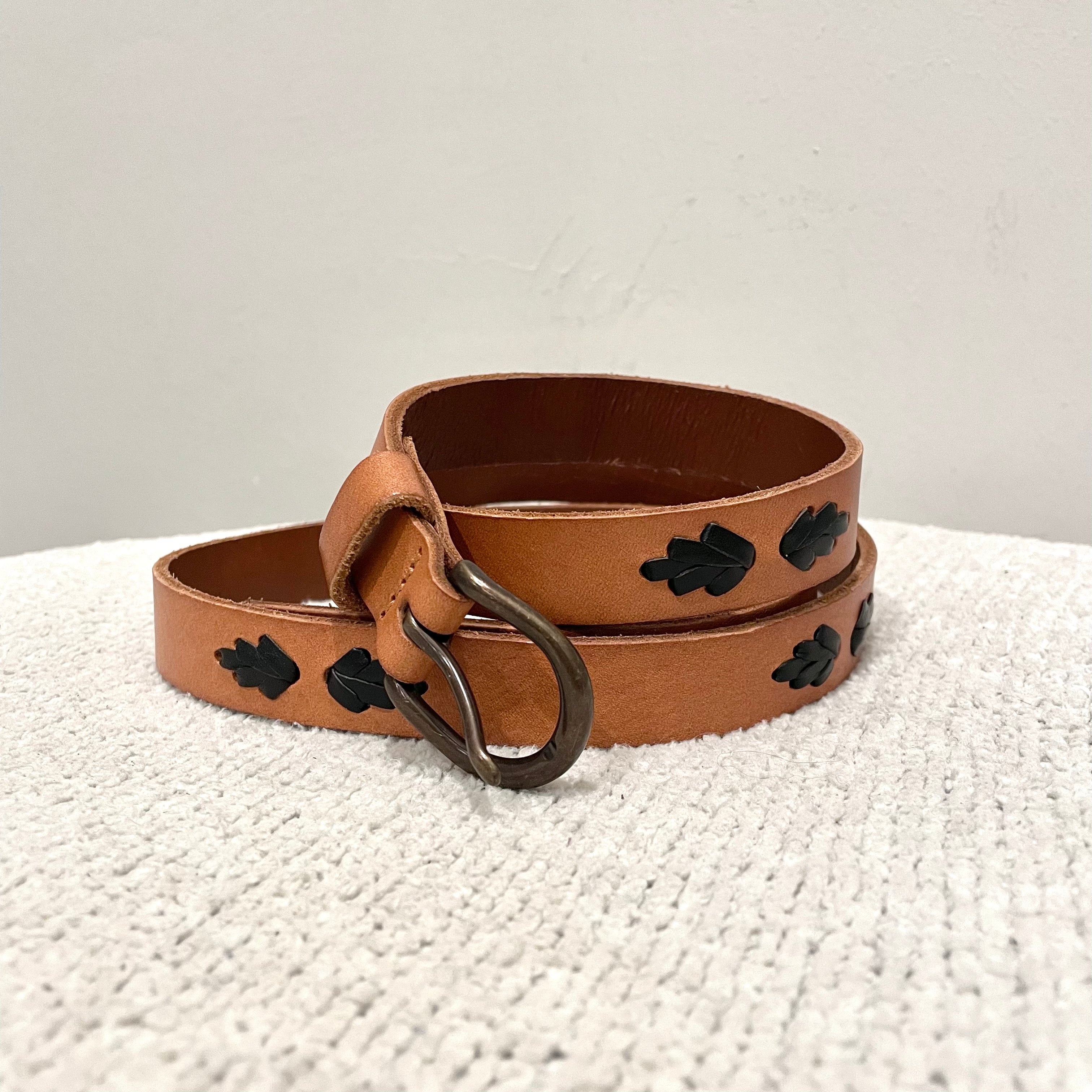 Leaf Leather Belt