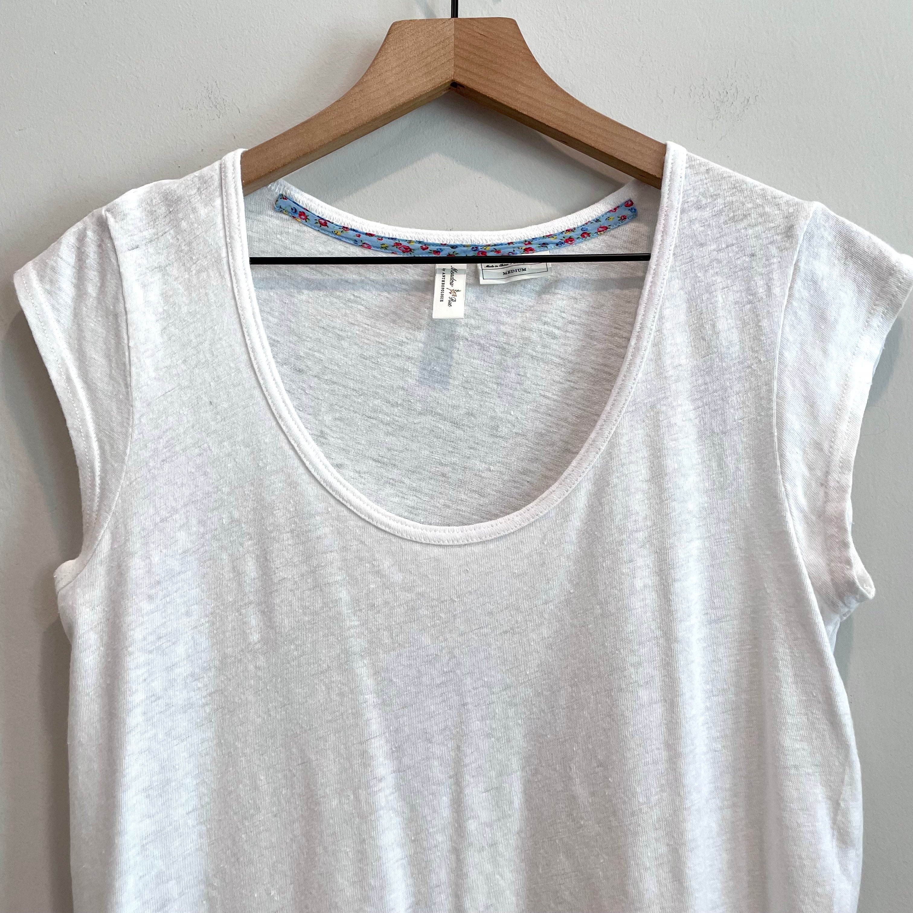 Linen Blend Cap Sleeve Top