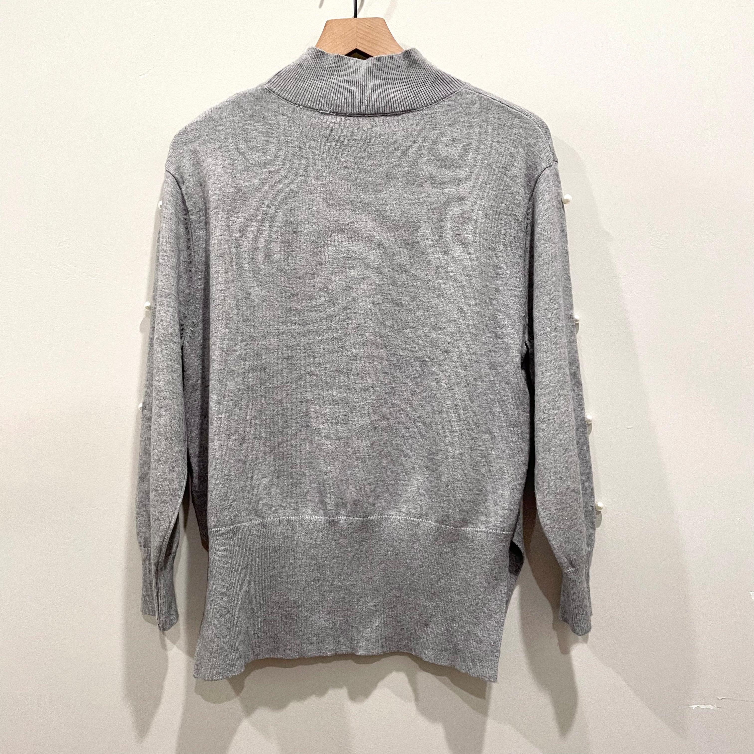 Pearl Sleeve Sweater