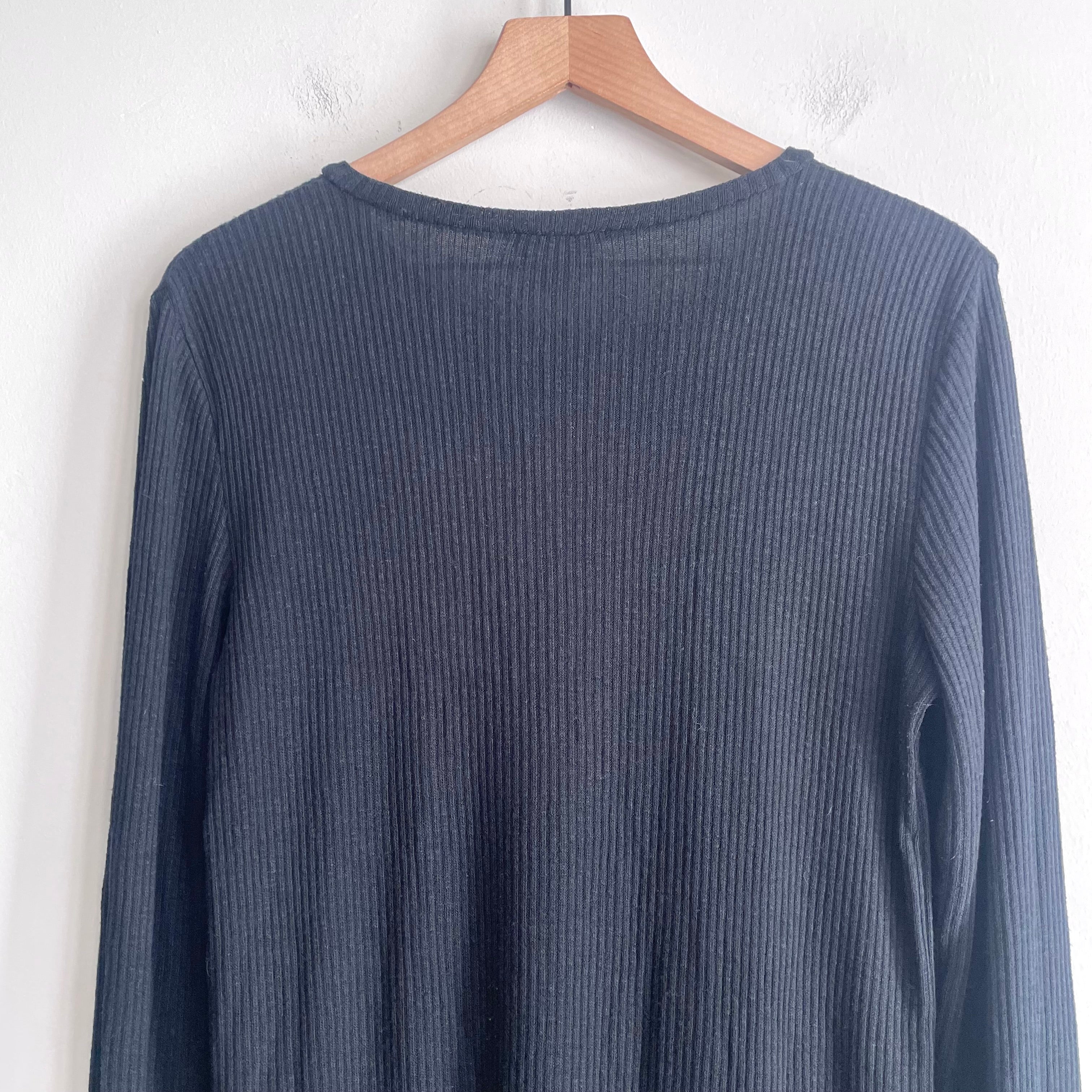 Ribbed Side Tie Sweater