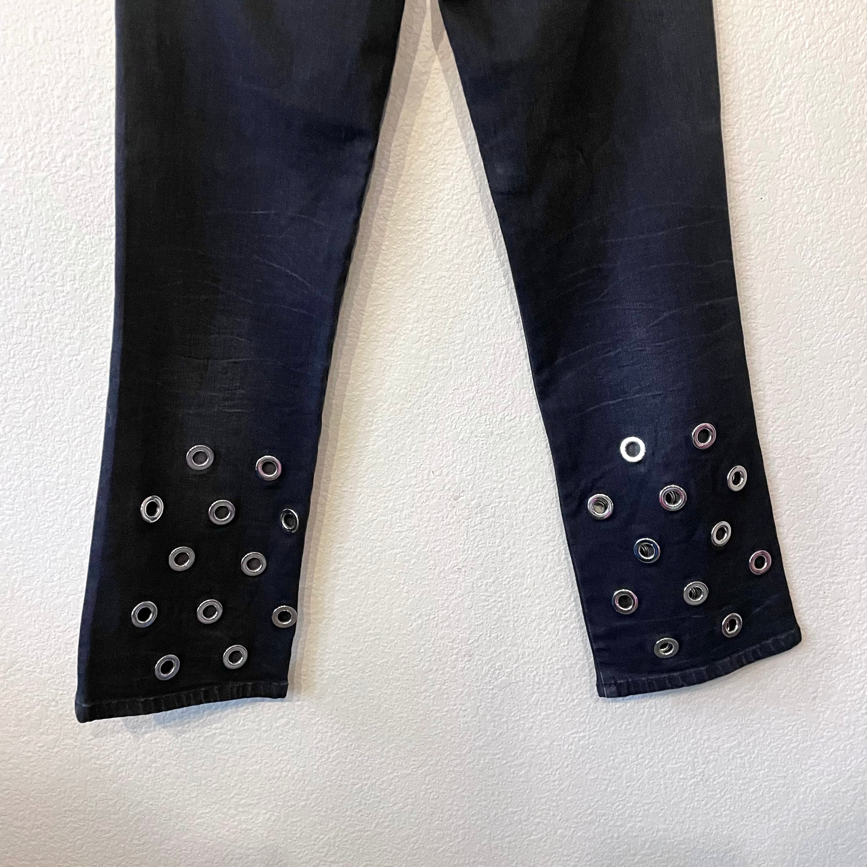 Grommet Crop Jeans