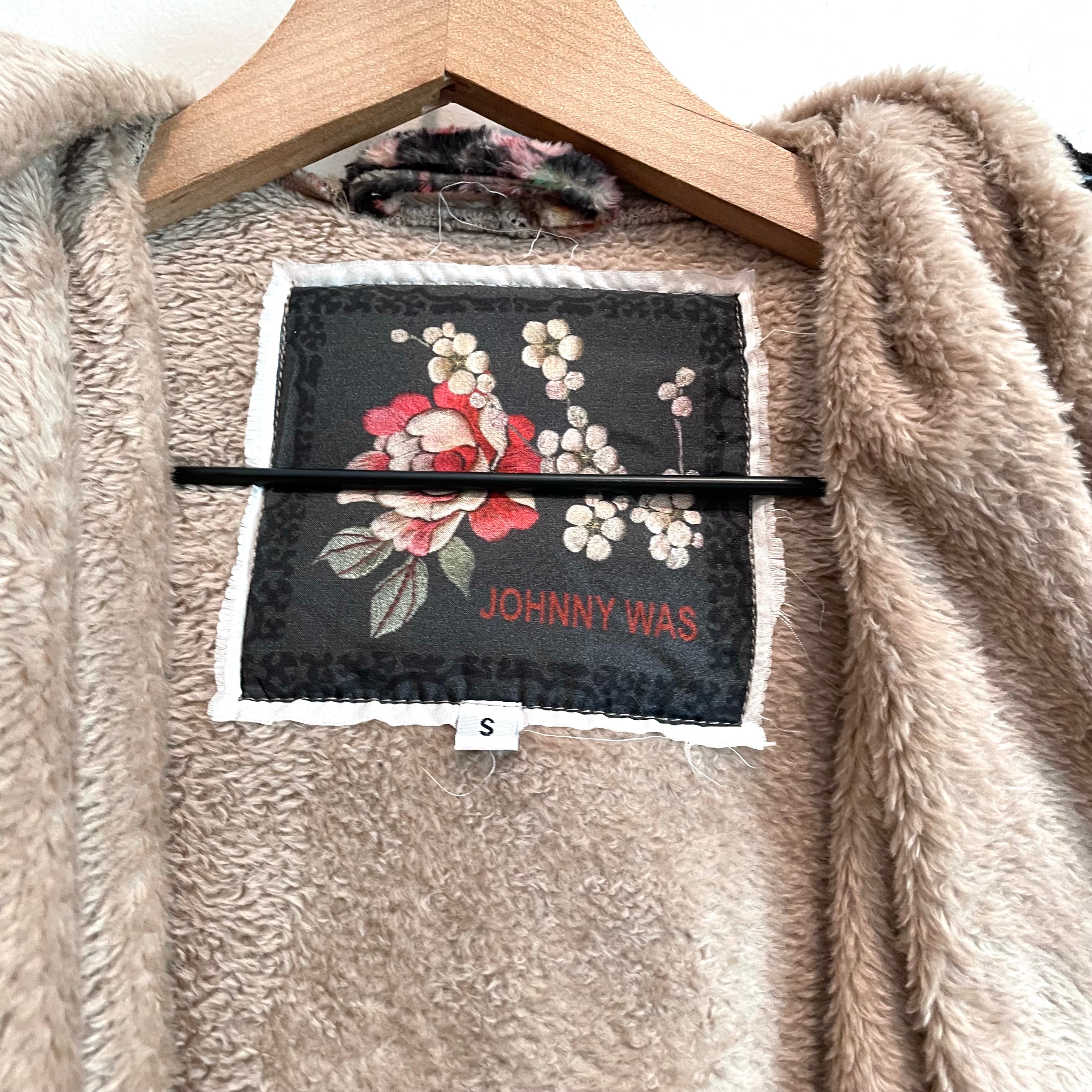 Floral Sherpa Sweater Jacket