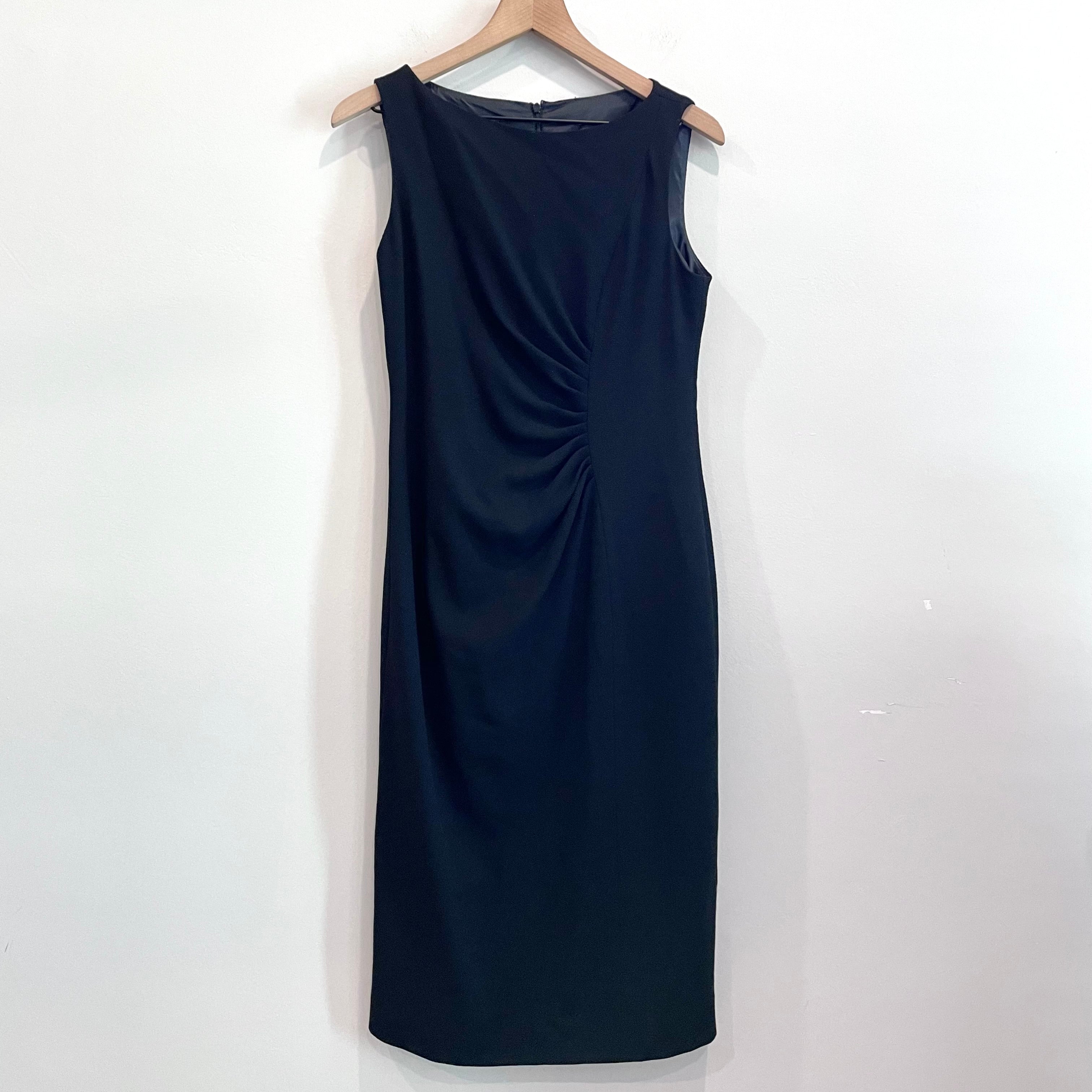 Side Pleat Sleeveless Sheath Dress