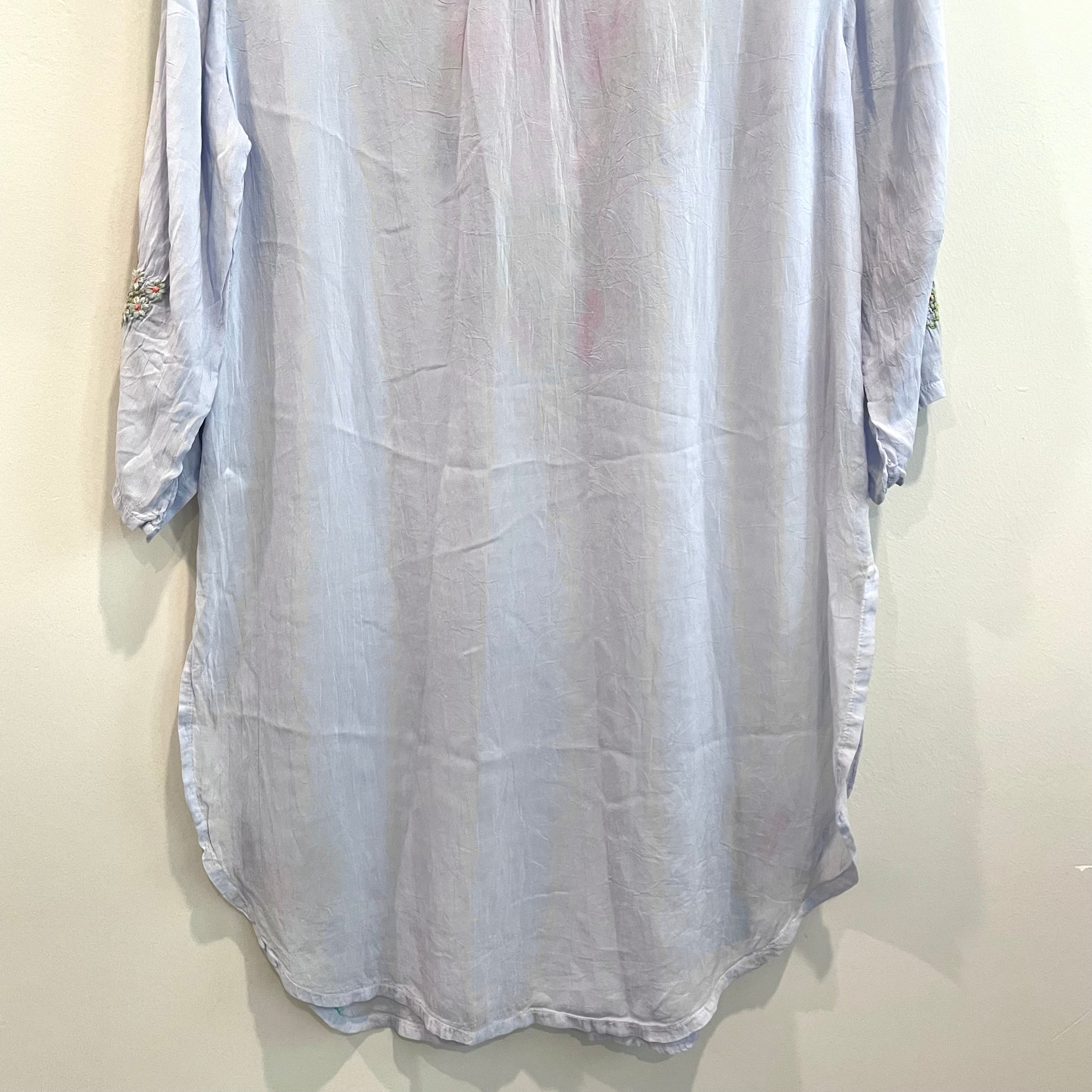 Pastel Embroidered Tunic Top