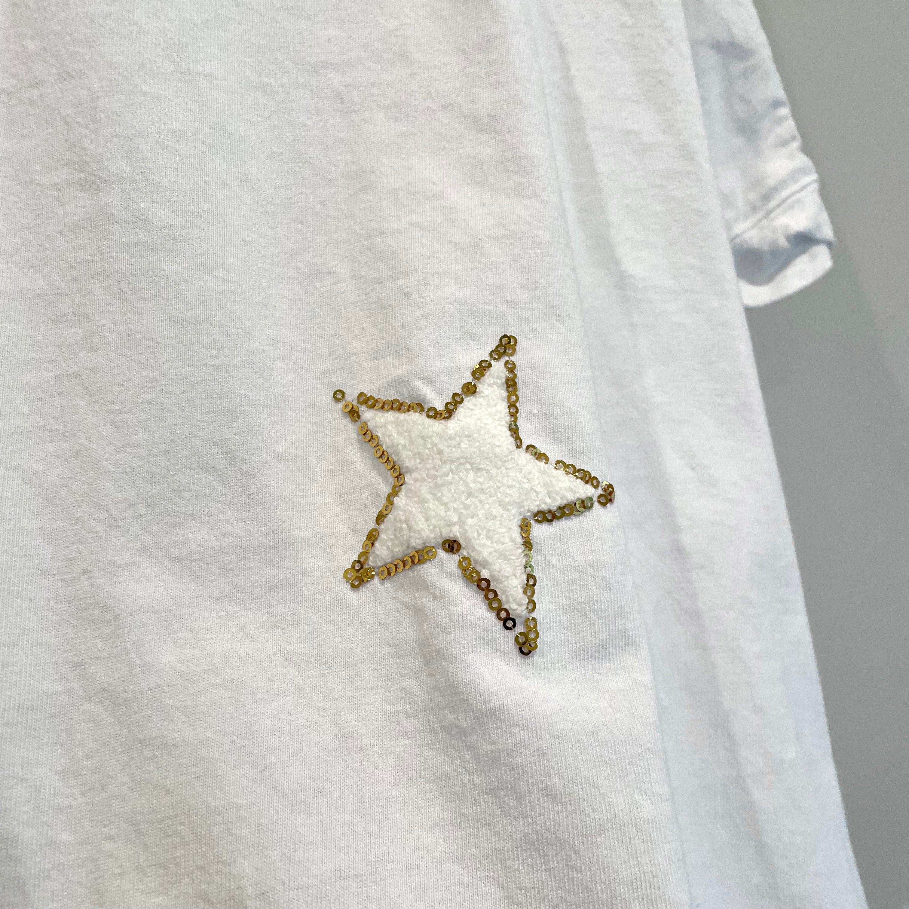 Chenille Star Patch Oversized Tee