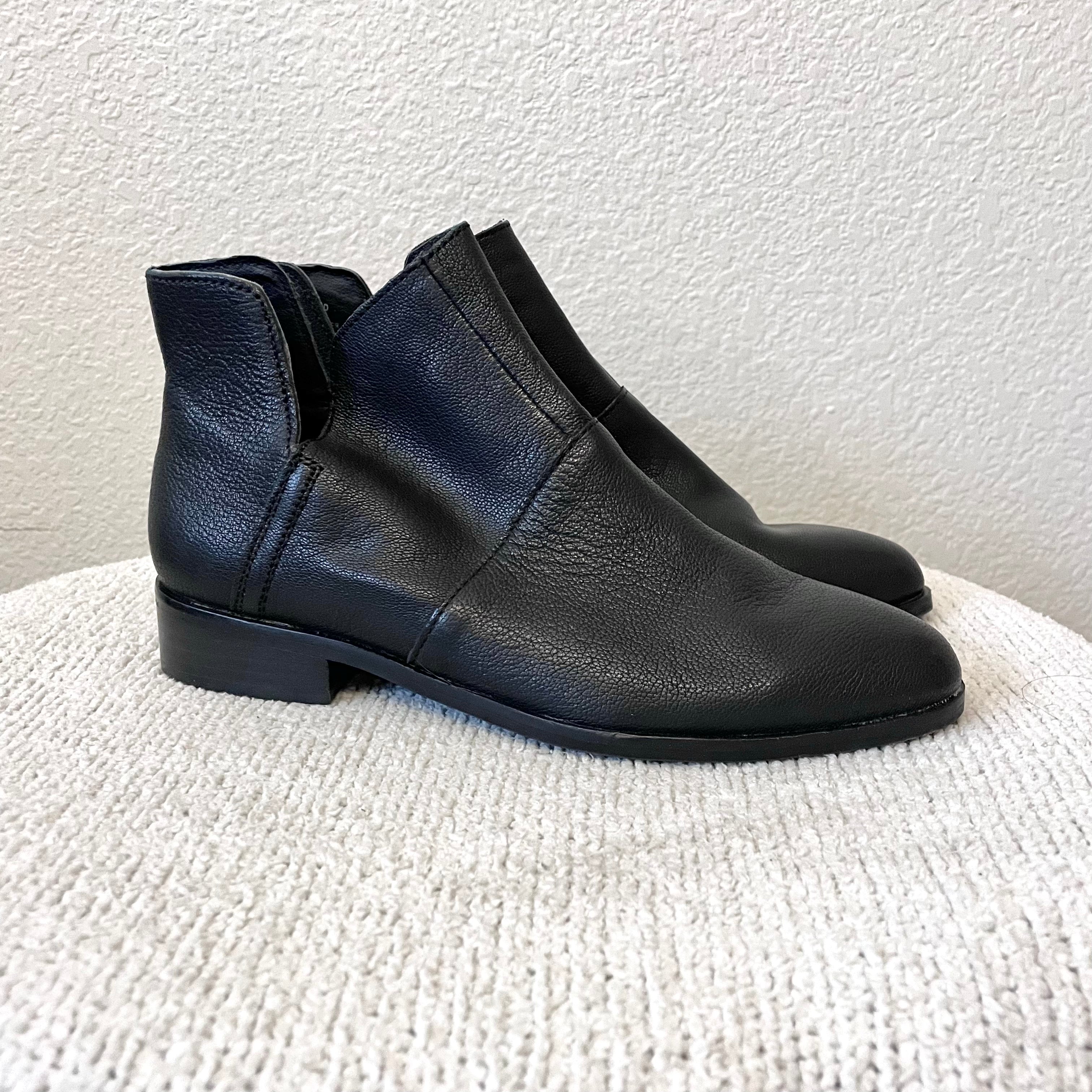 Pebble Leather Ankle Boot