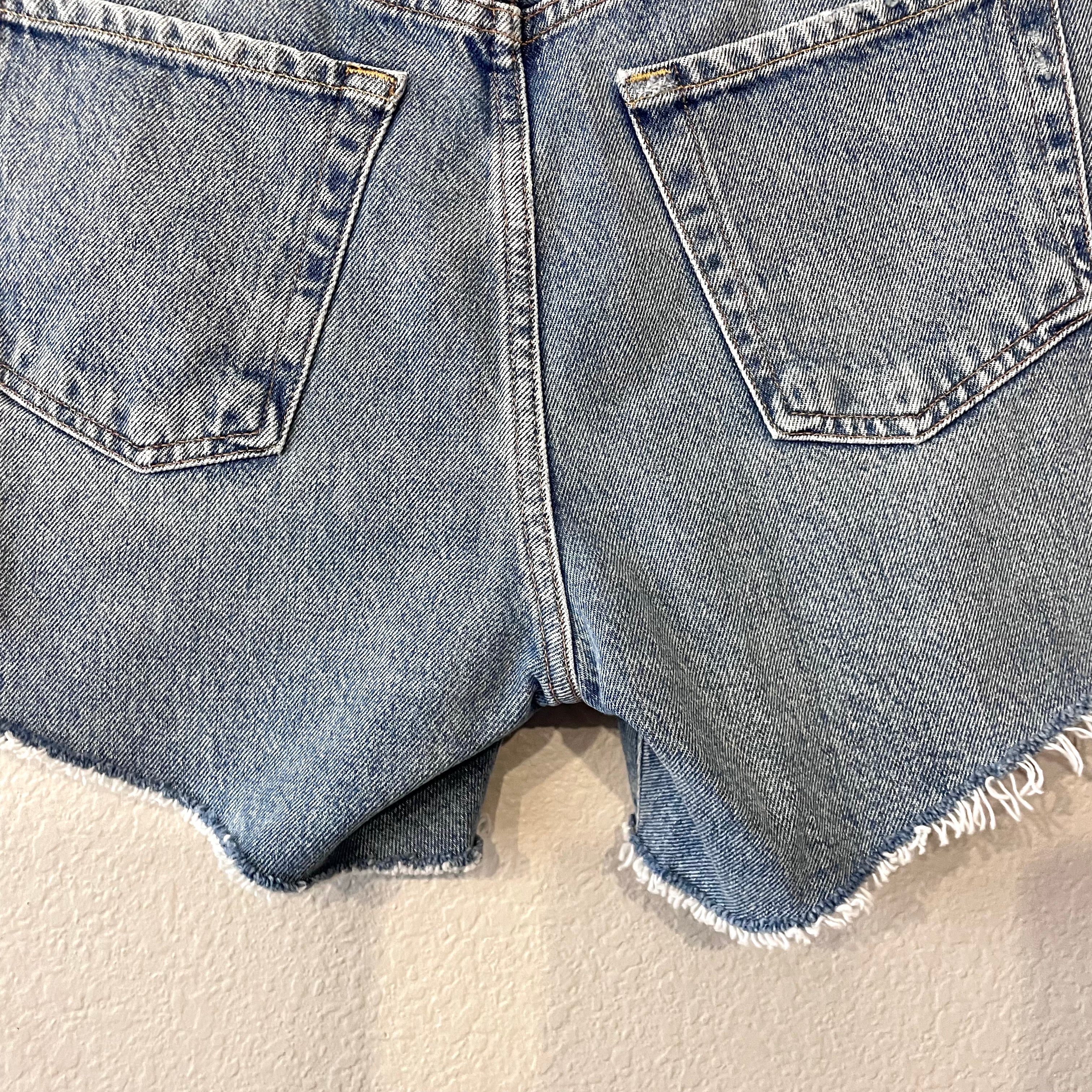 Button Fly Jean Shorts