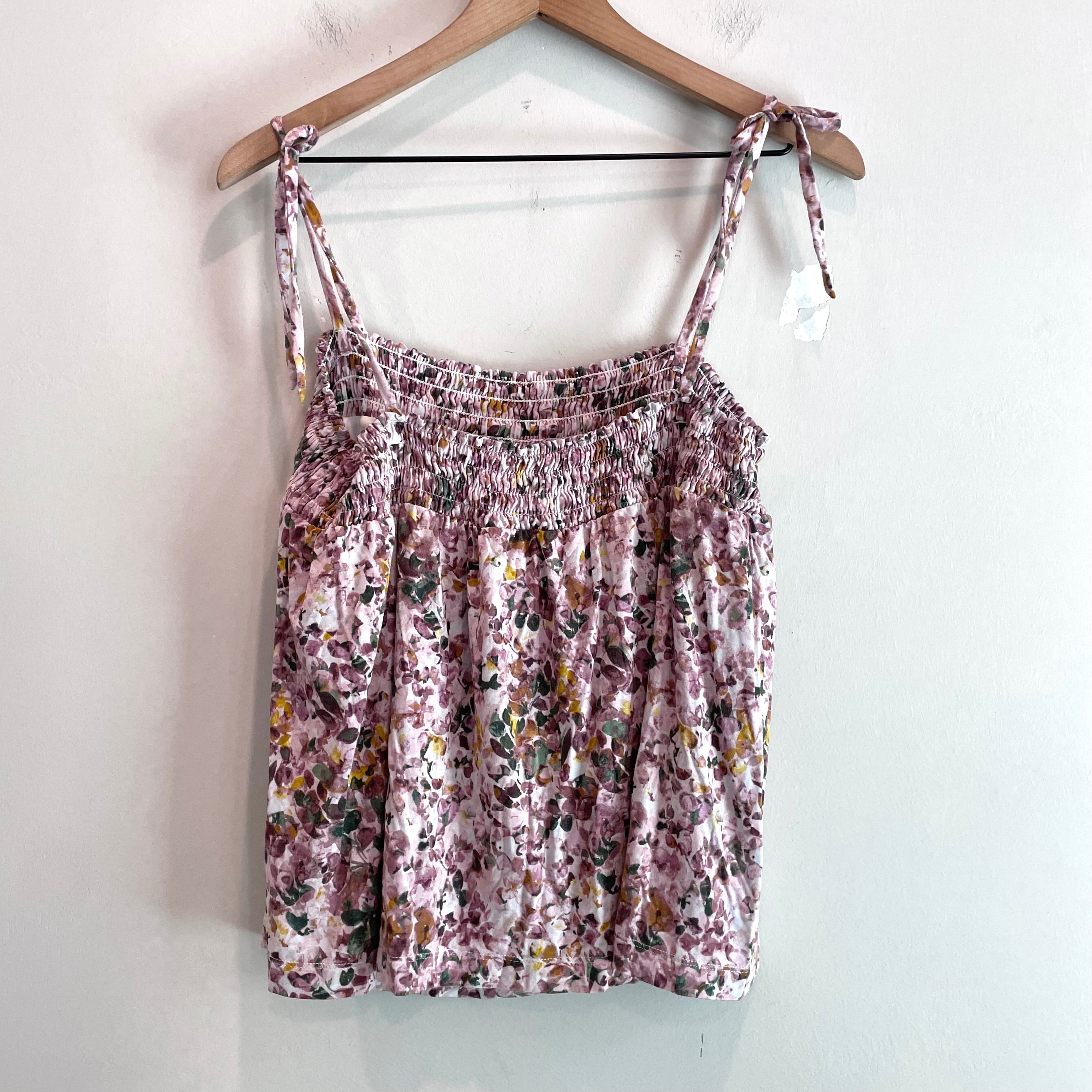 Floral Tie Shoulder Pajama Top