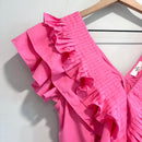 Ruffle Pleated Peplum Top-6