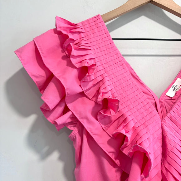 Ruffle Pleated Peplum Top