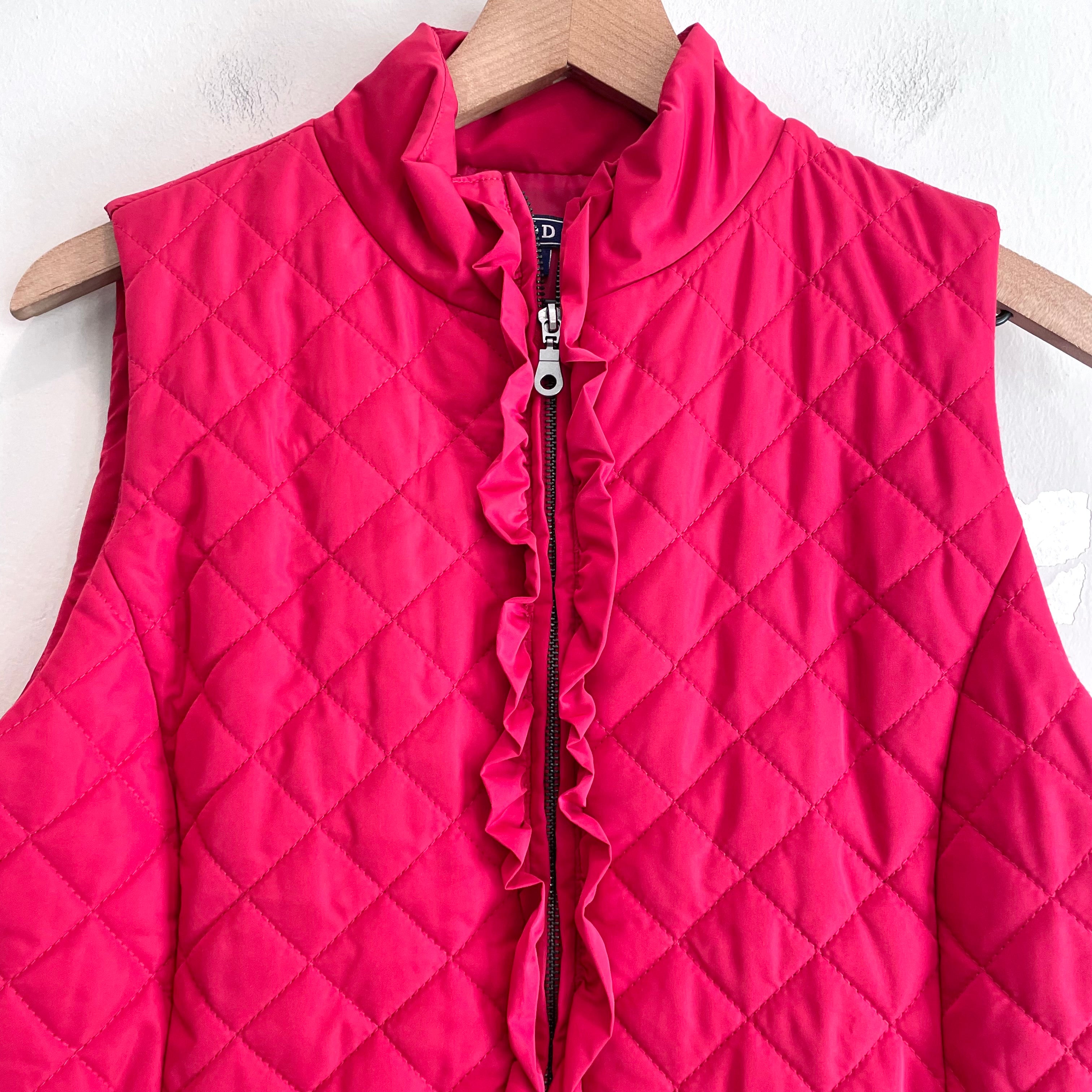 Quilted Ruffle Puff Vest Jacket