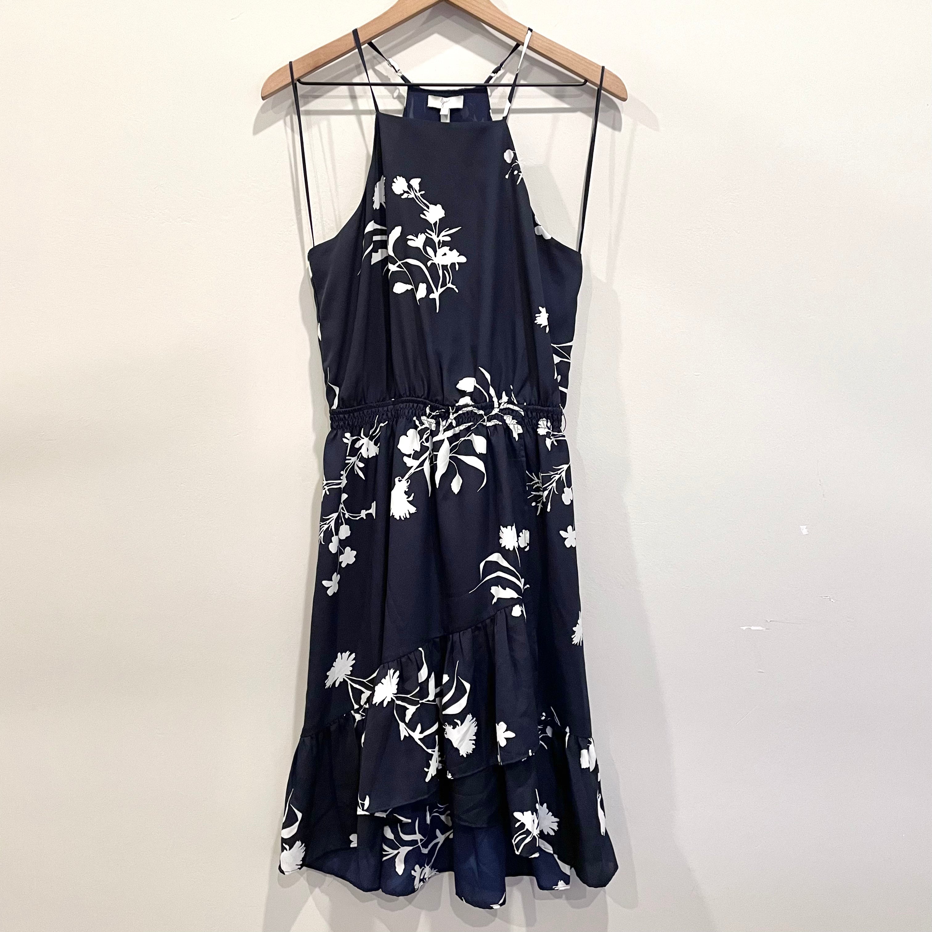 Floral Faux Wrap Dress