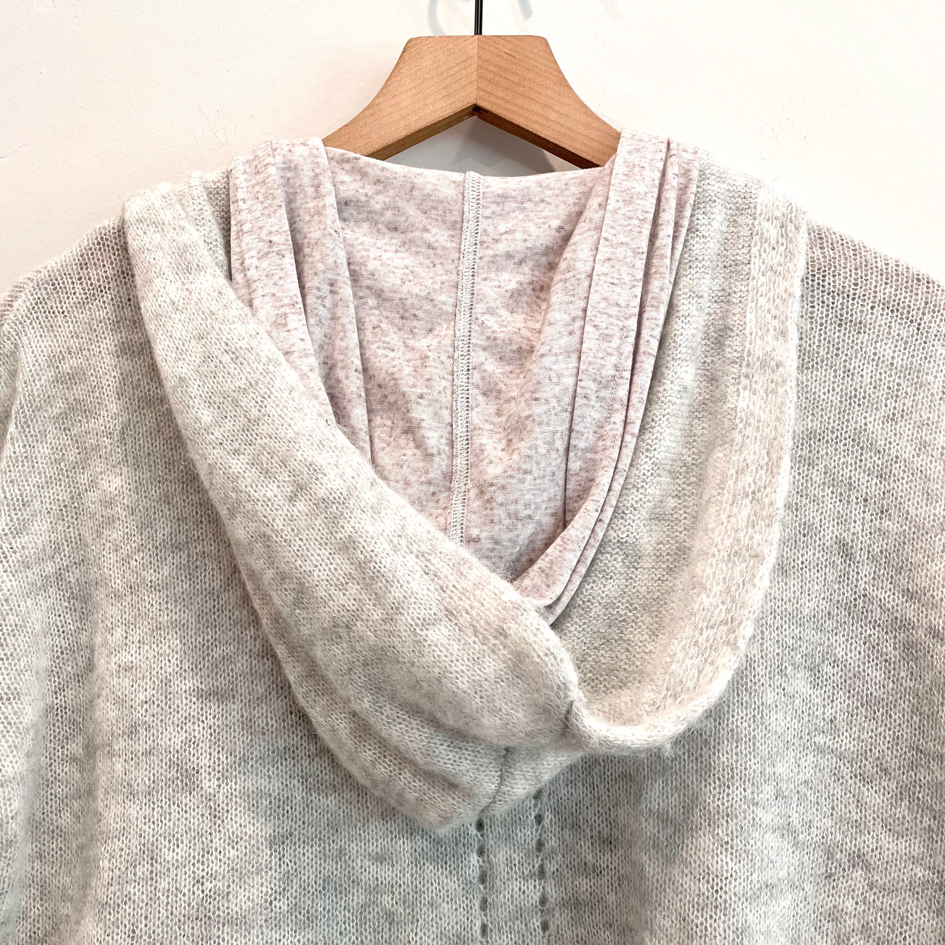 Alpaca Wool Hooded Cardigan