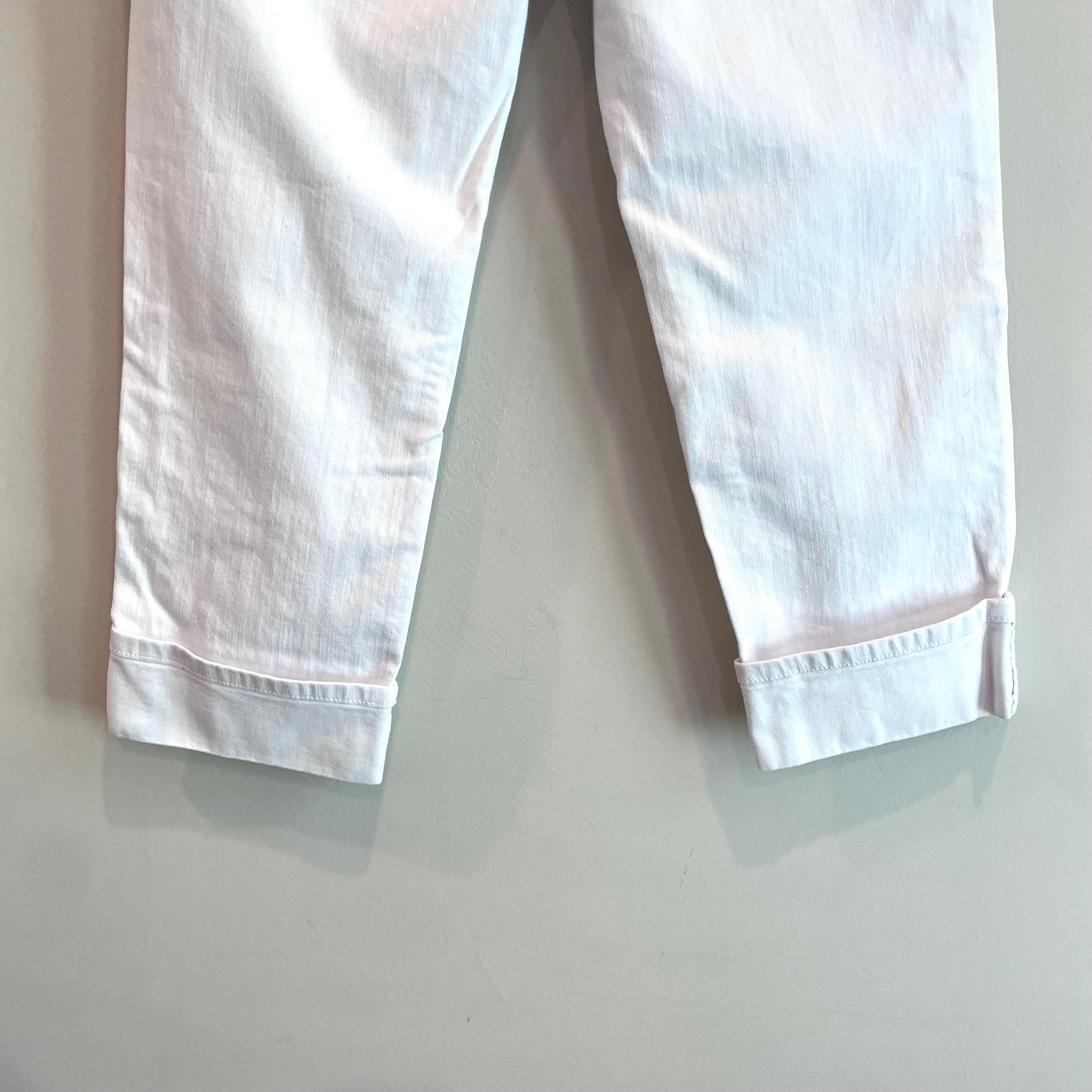 Cuff Hem Capri Jeans