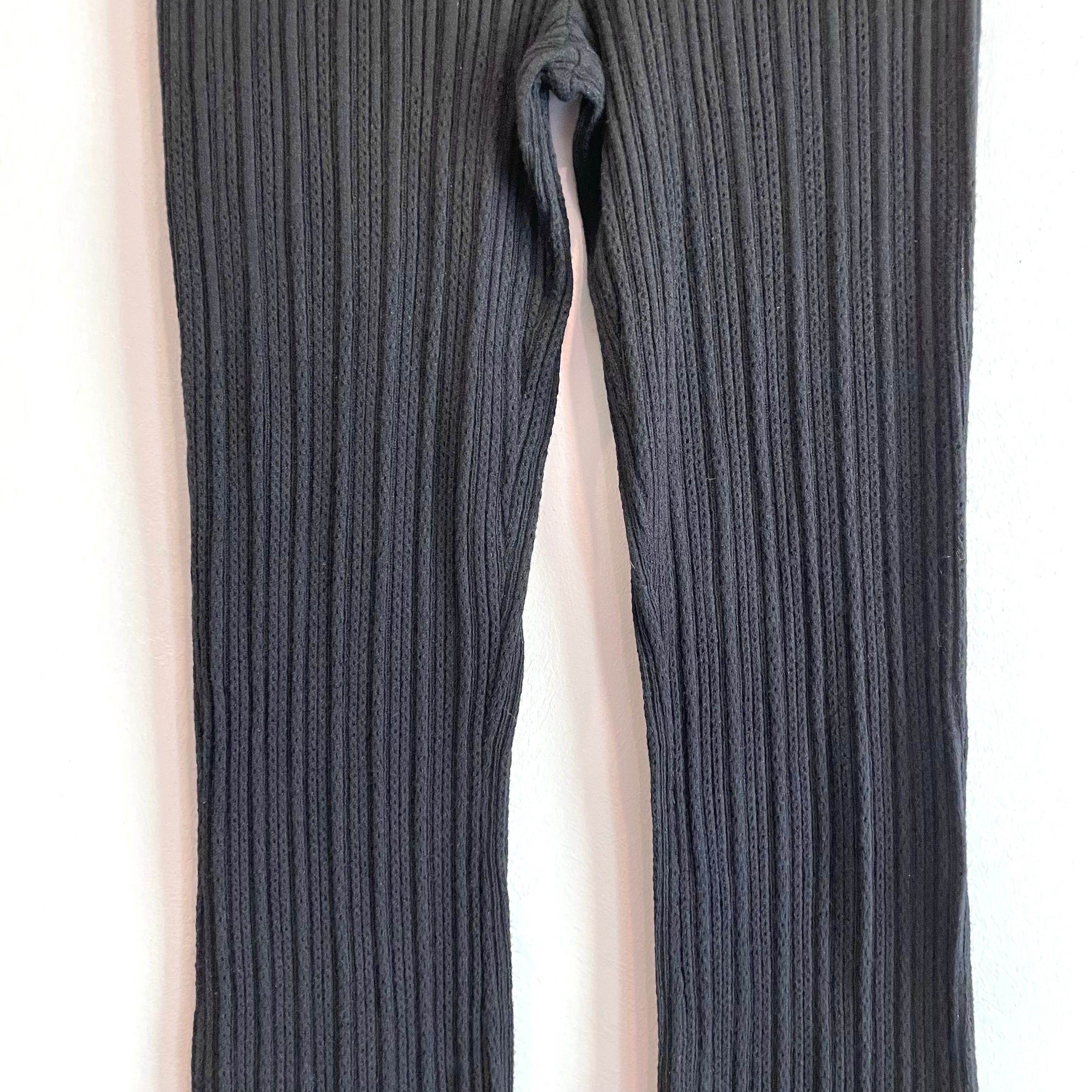 Pointelle Ribbed Knit Pants