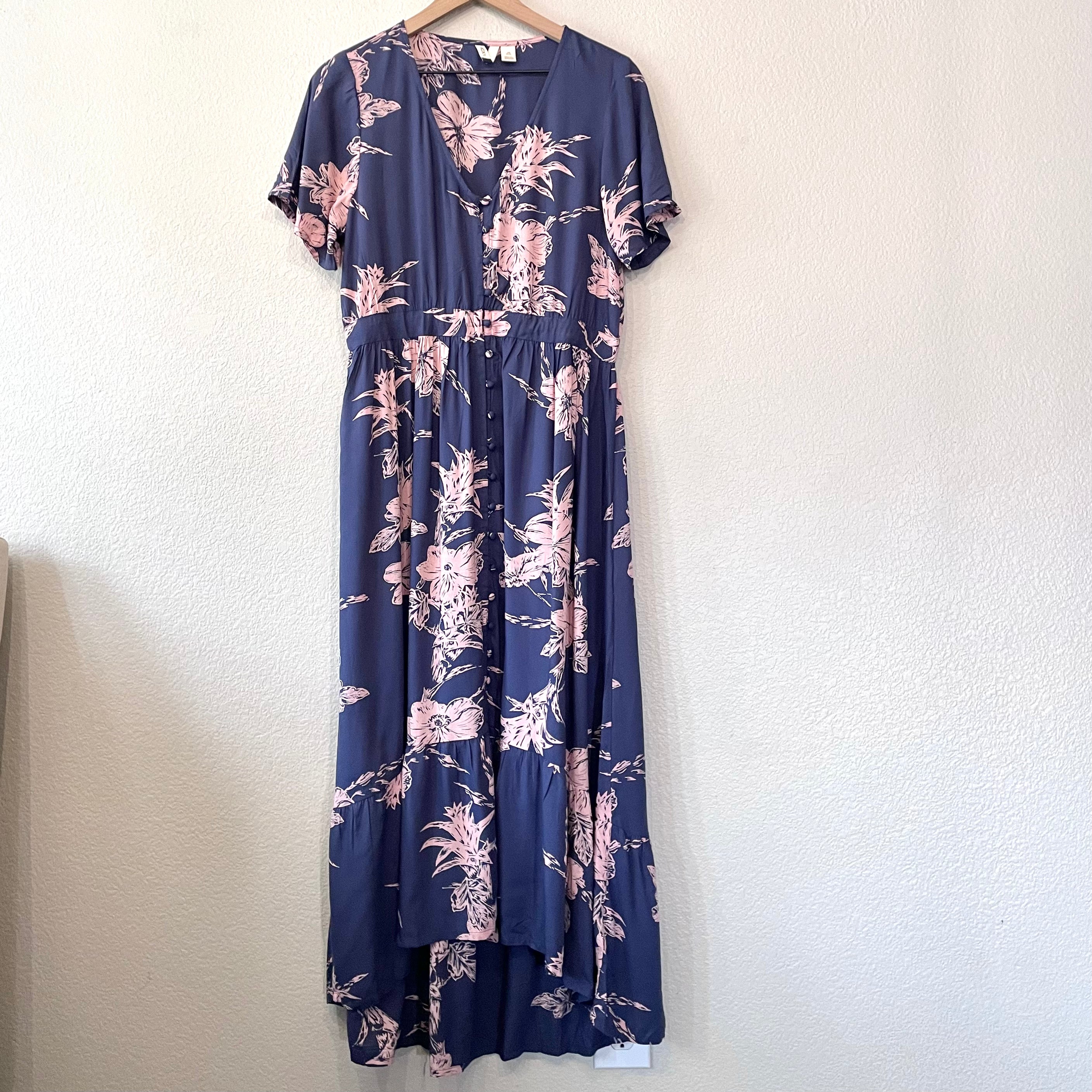 Floral Button Down Midi Dress