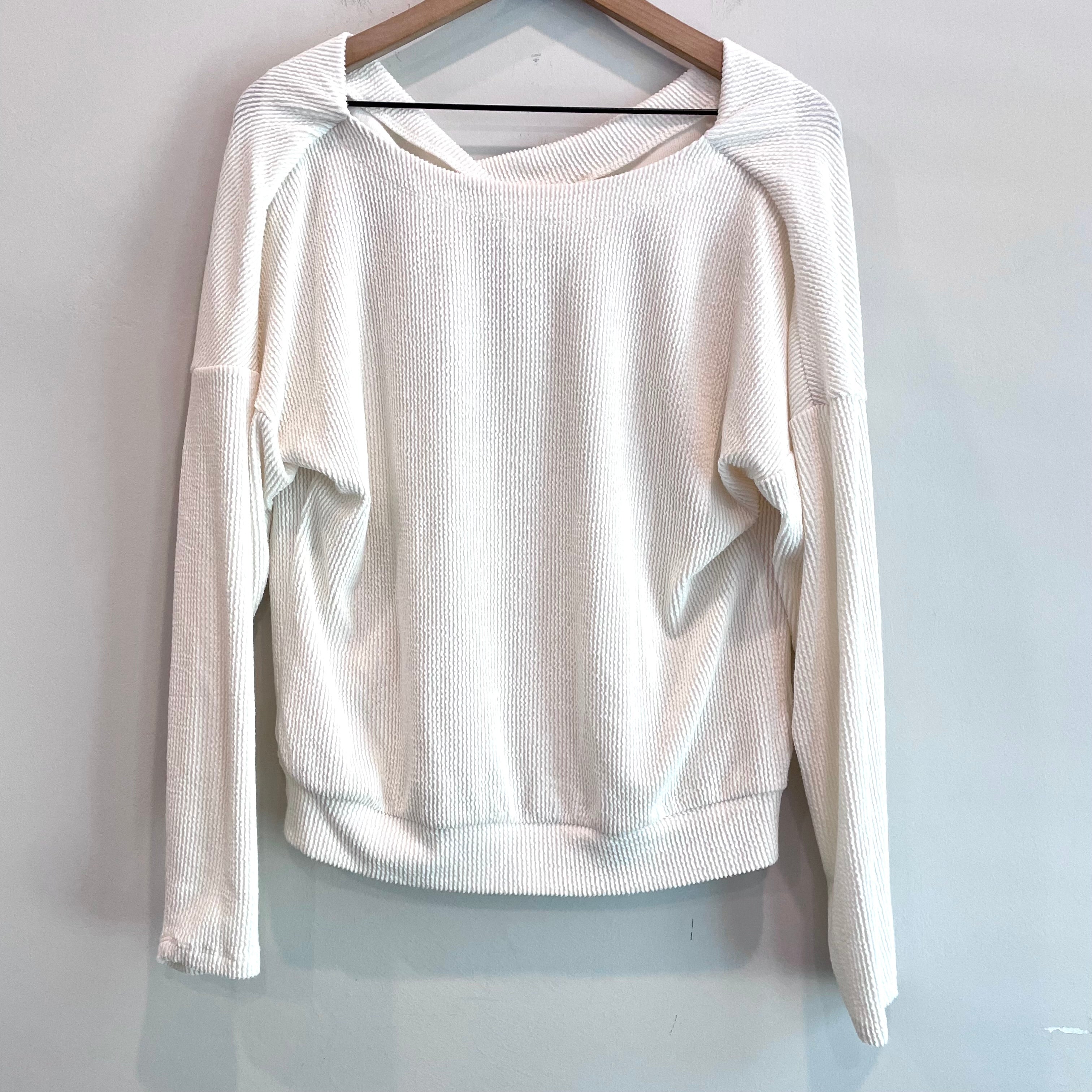 Textured Dolman Sleeve Top