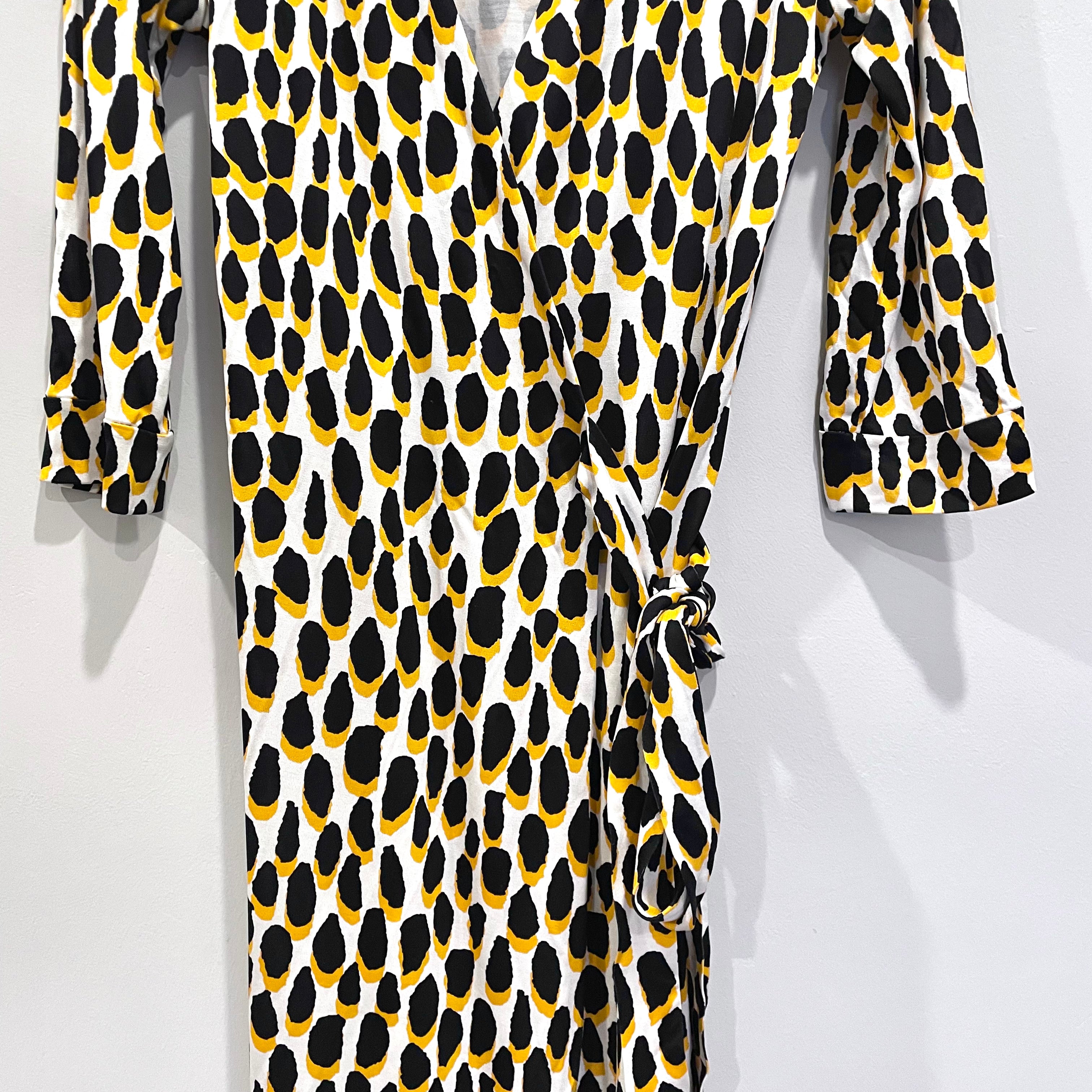 Animal Print Wrap Dress