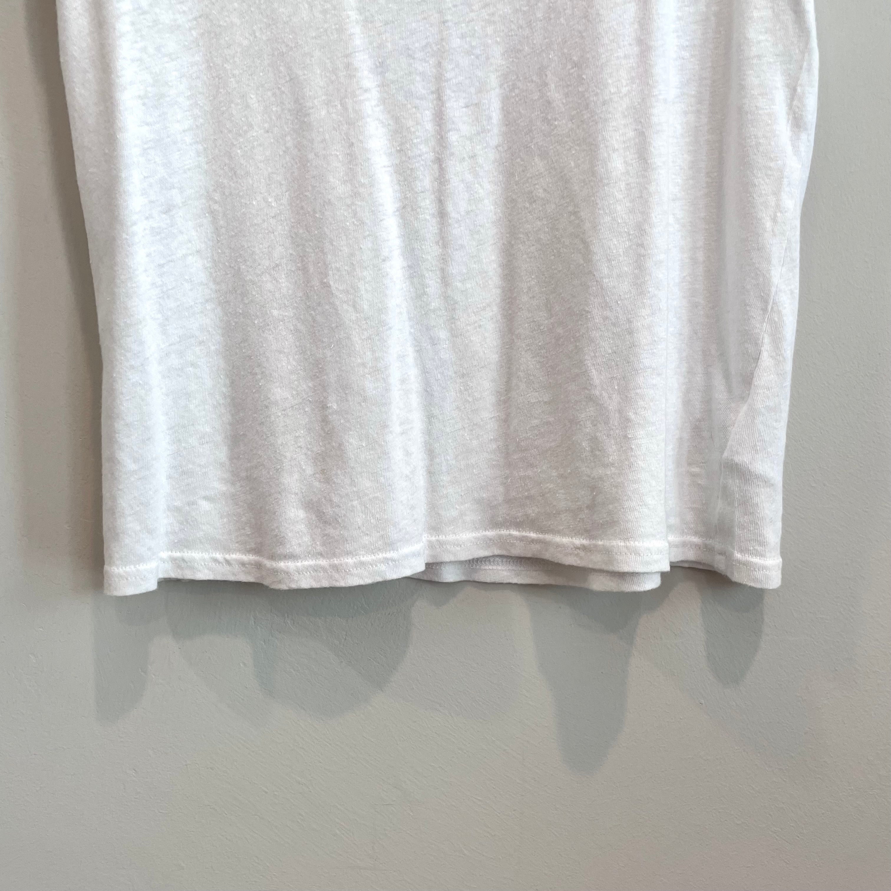 Linen Blend Cap Sleeve Top