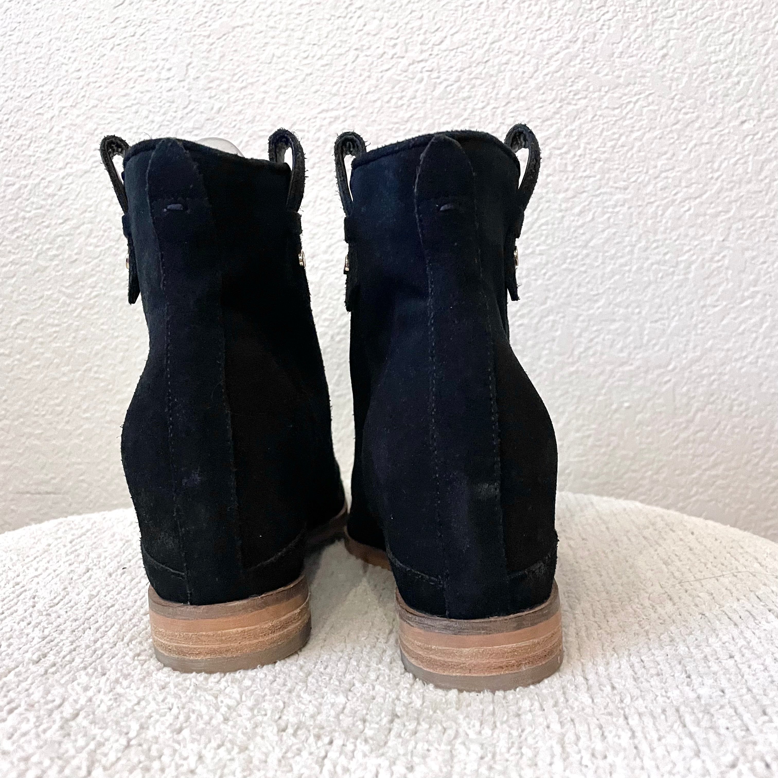 Suede Hidden Wedge Boot