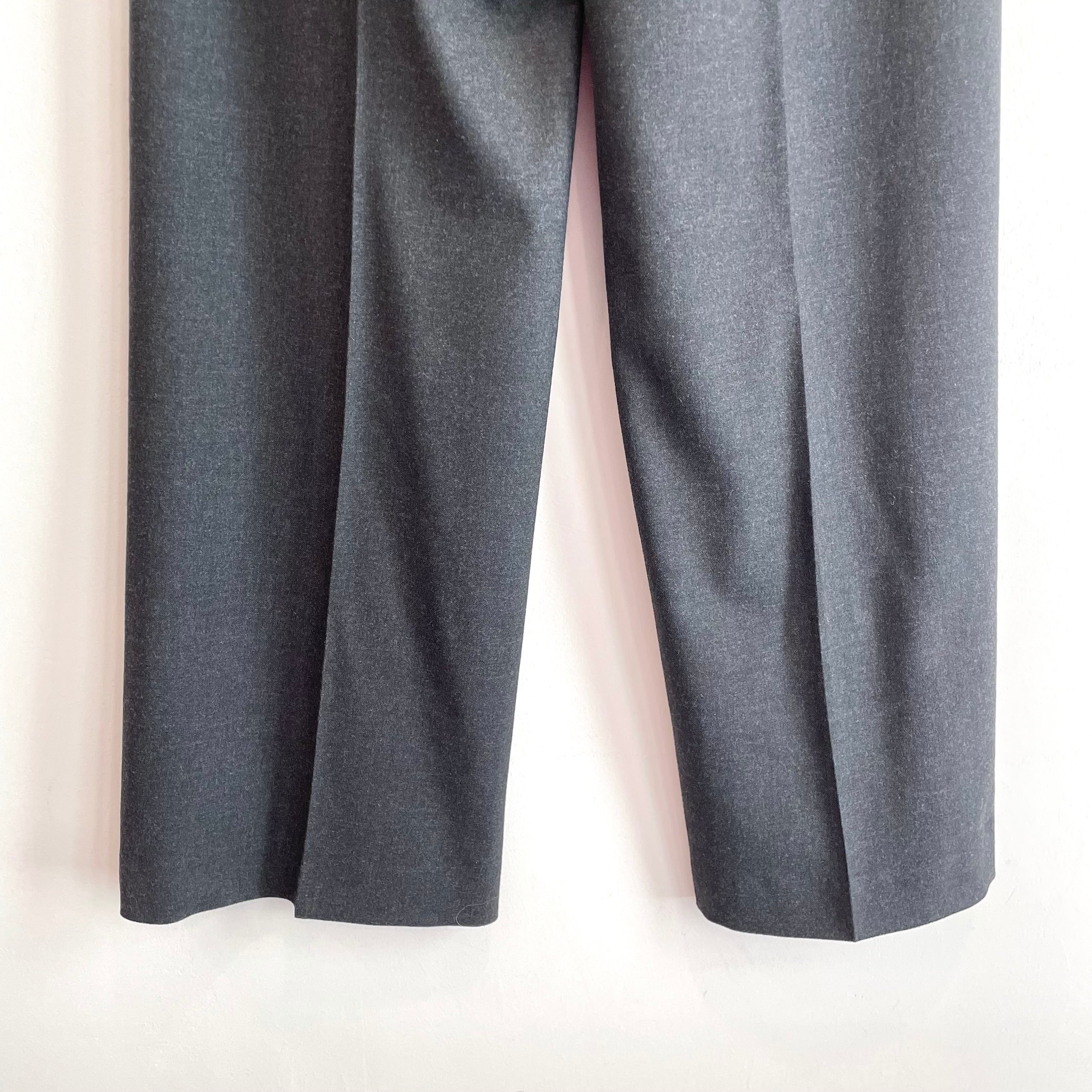 Wool Stretch Wide Leg Pants