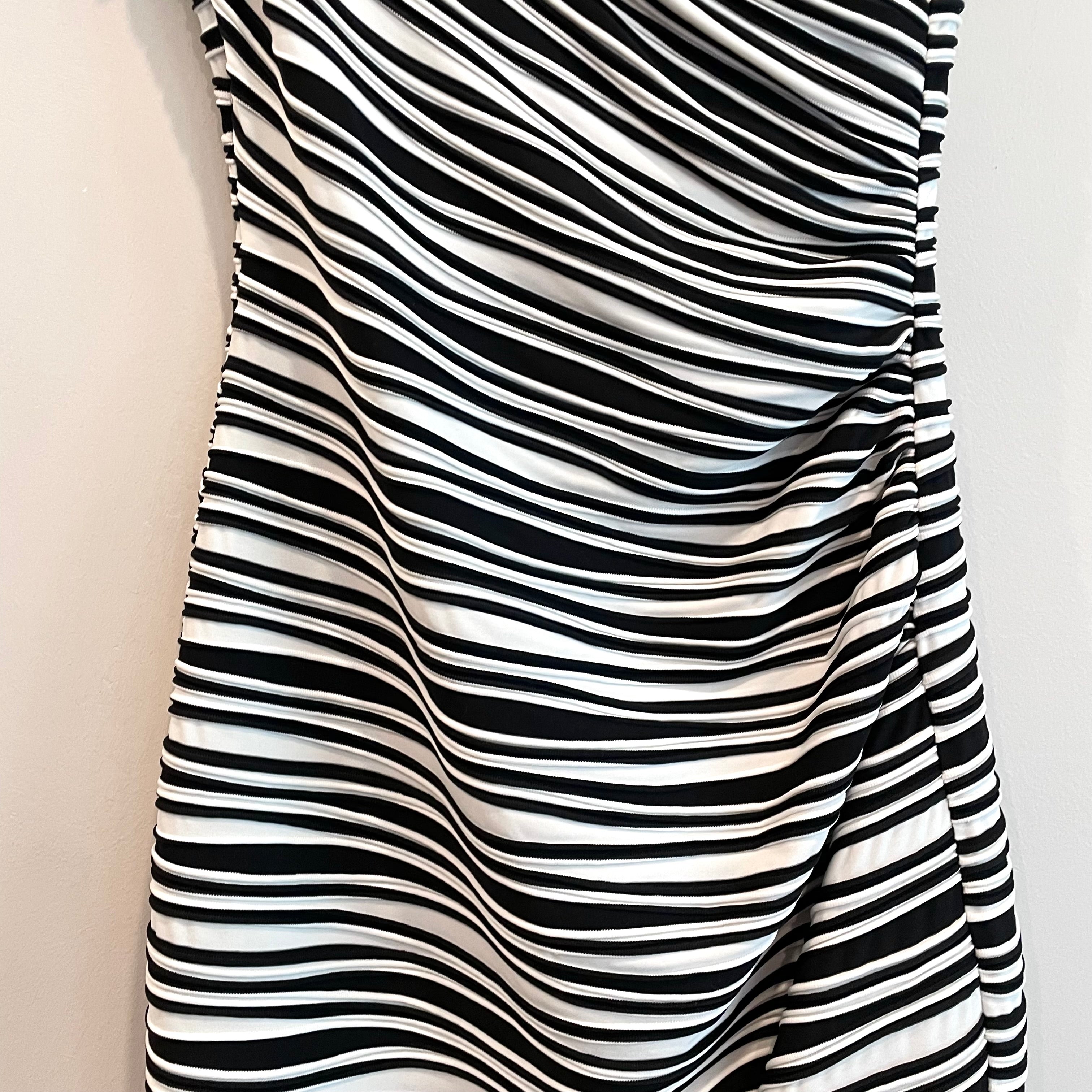 Striped Ruched Side Dress