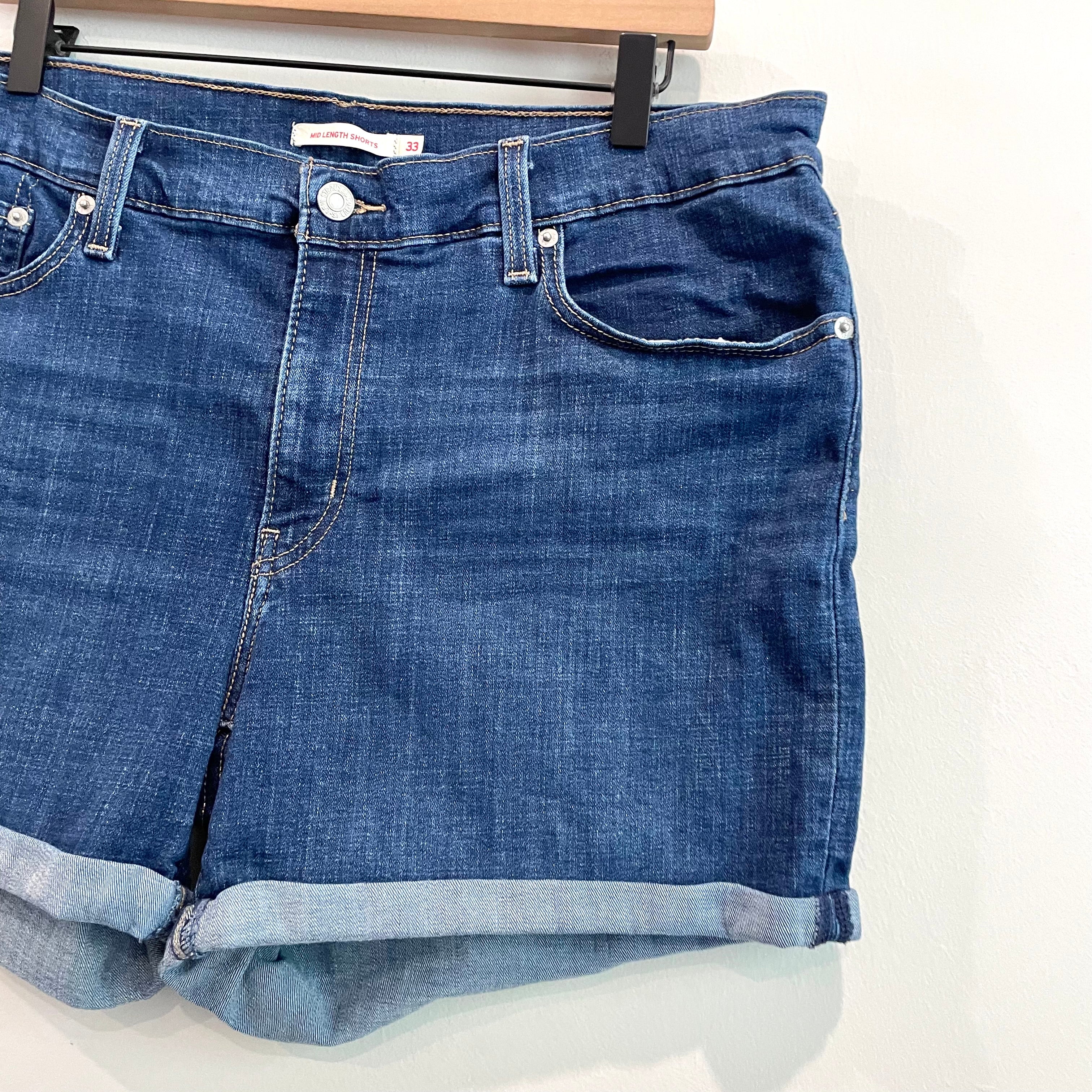 Mid-Length Jean Shorts