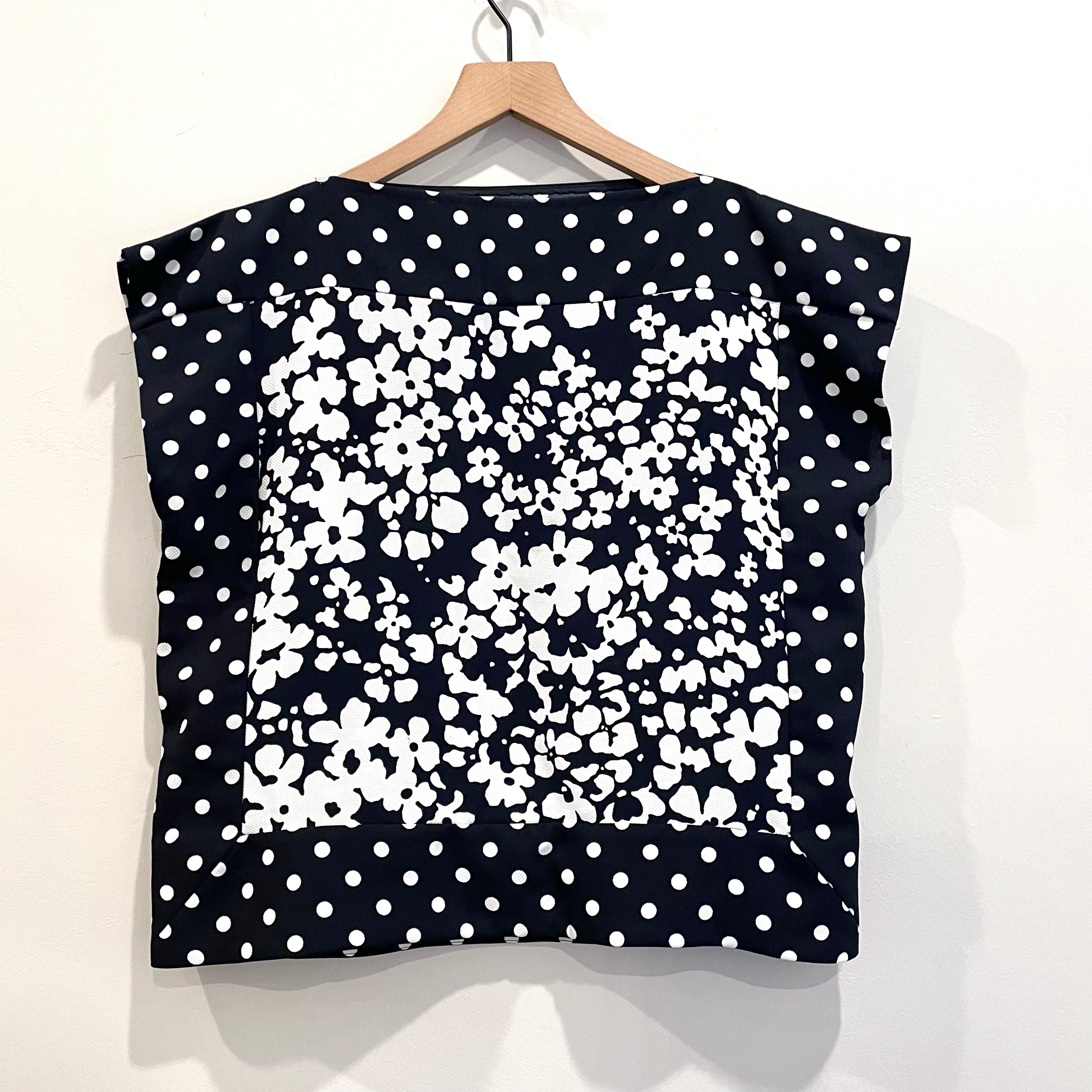 Polka Dot Floral Square Top